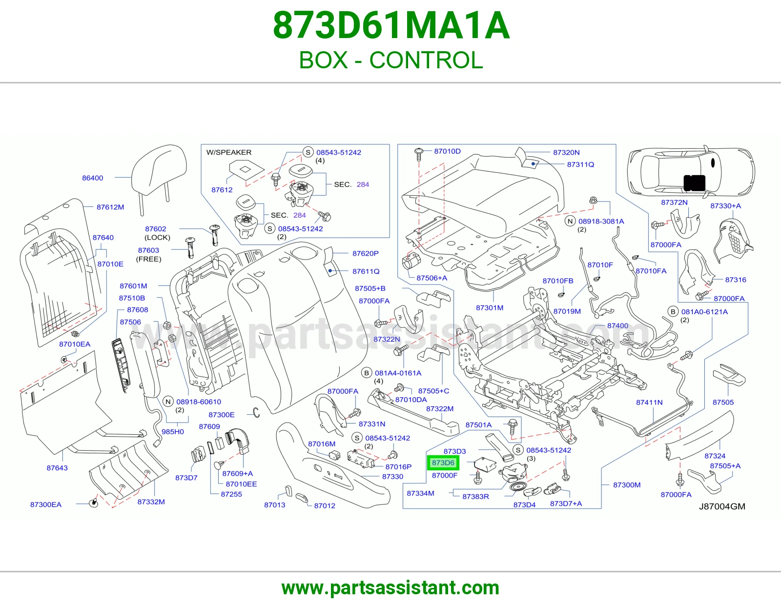 علبة تحكم 873D61MA1A