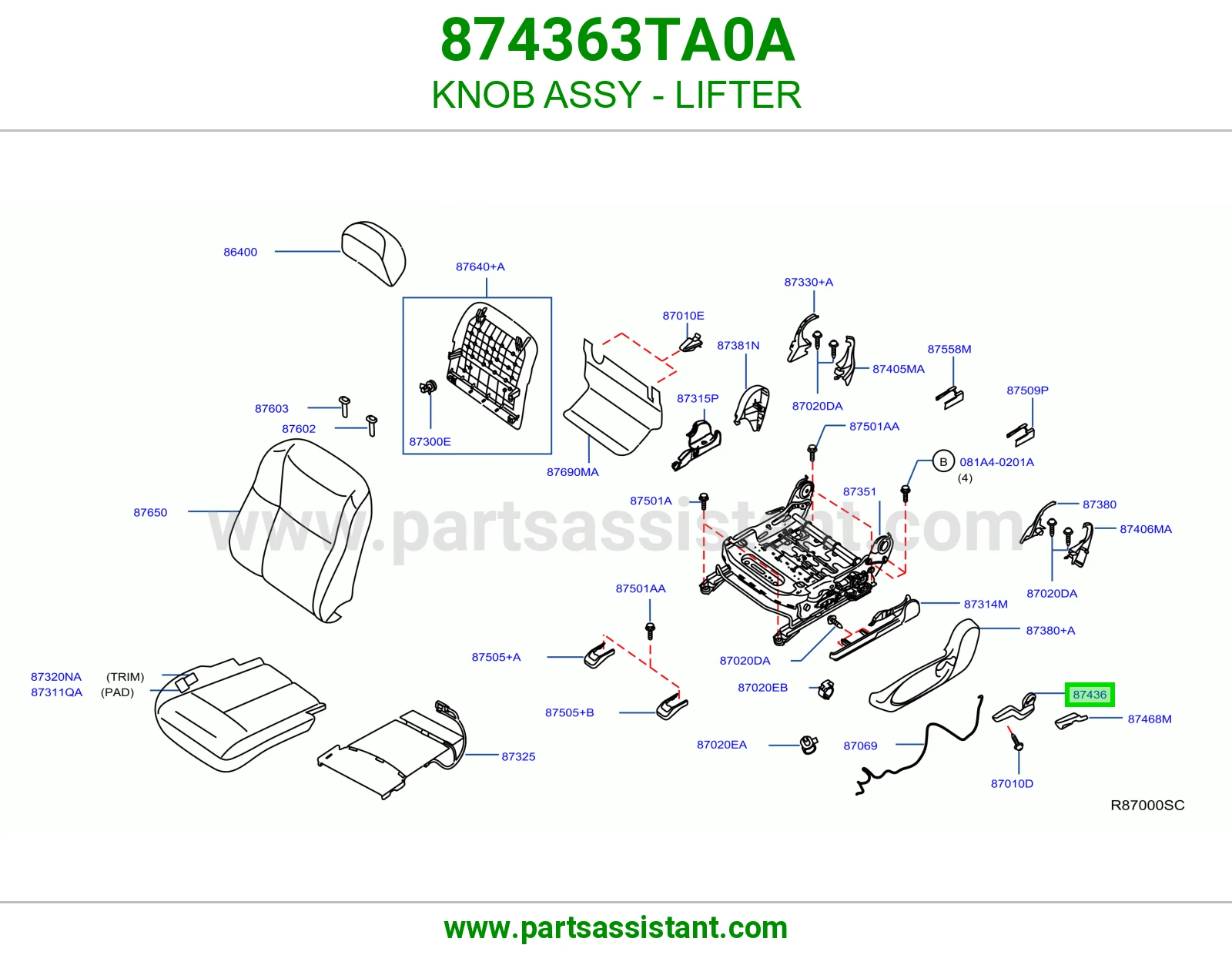 زر رافعة كامل 874363TA0A