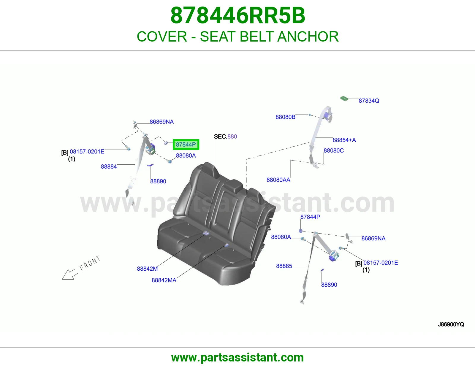 غطاء قاعدة حزام أمان 878446RR5B