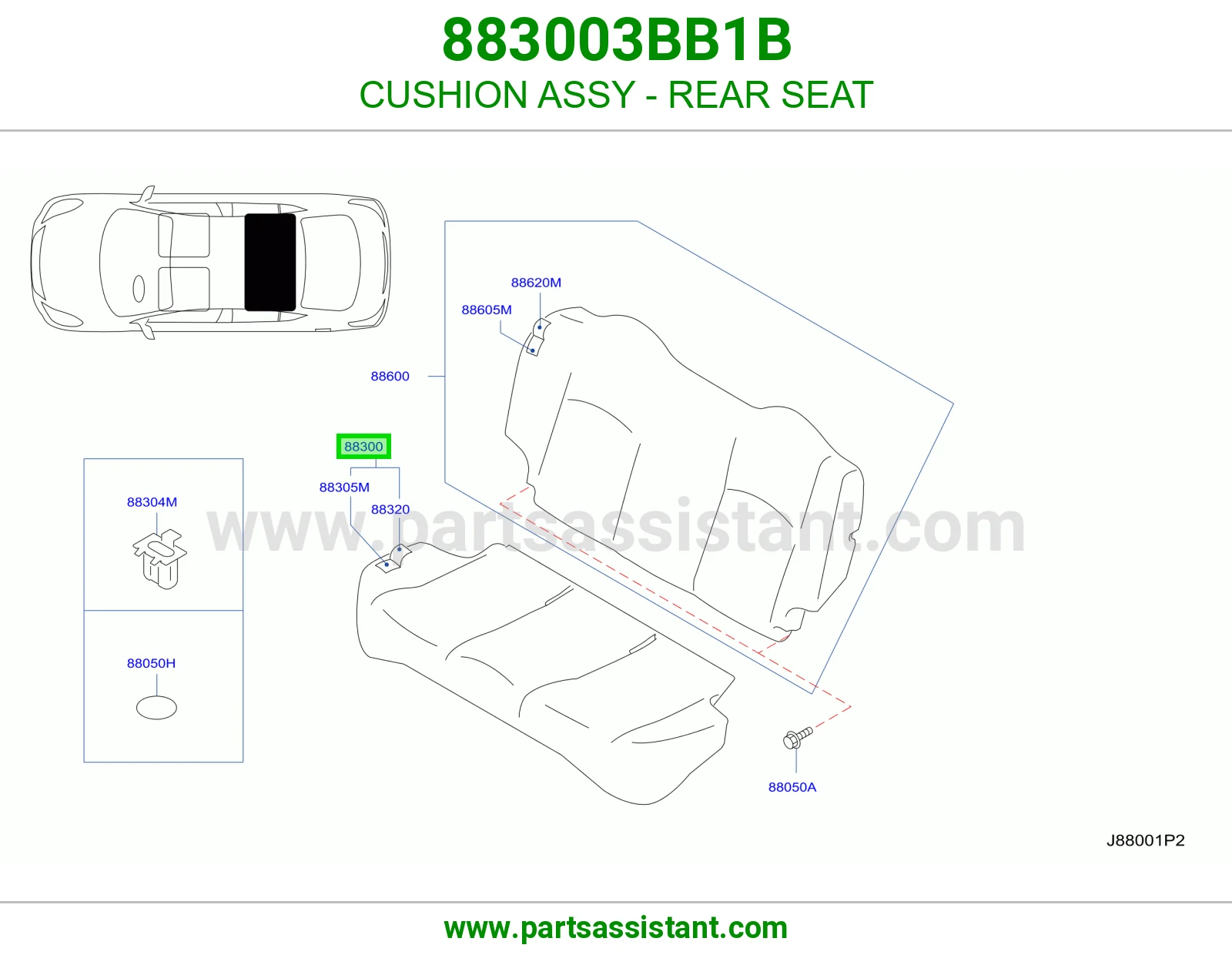 قاعدة مرتبة خلفي كاملة 883003BB1B