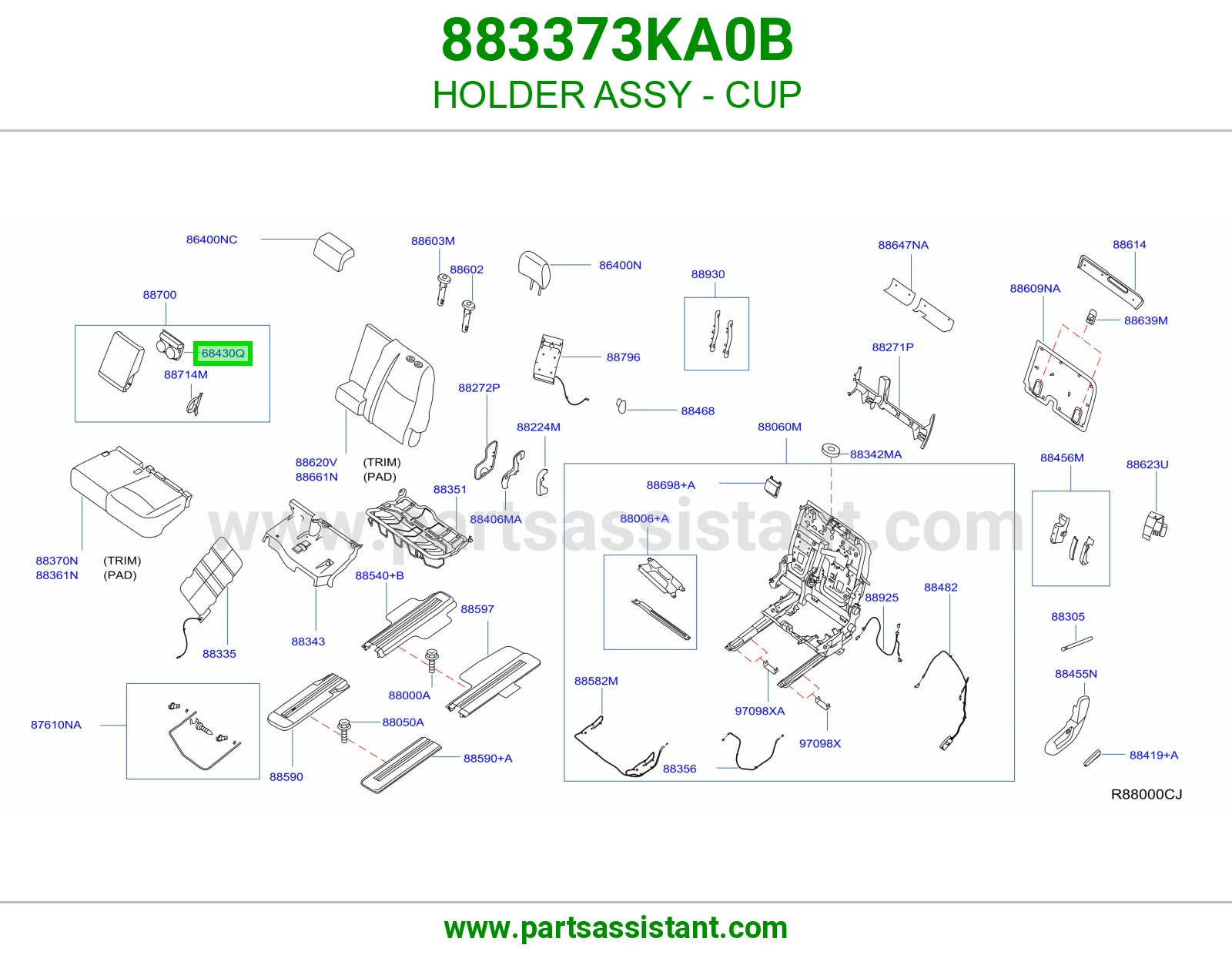 حامل كاسة كامل 883373KA0B