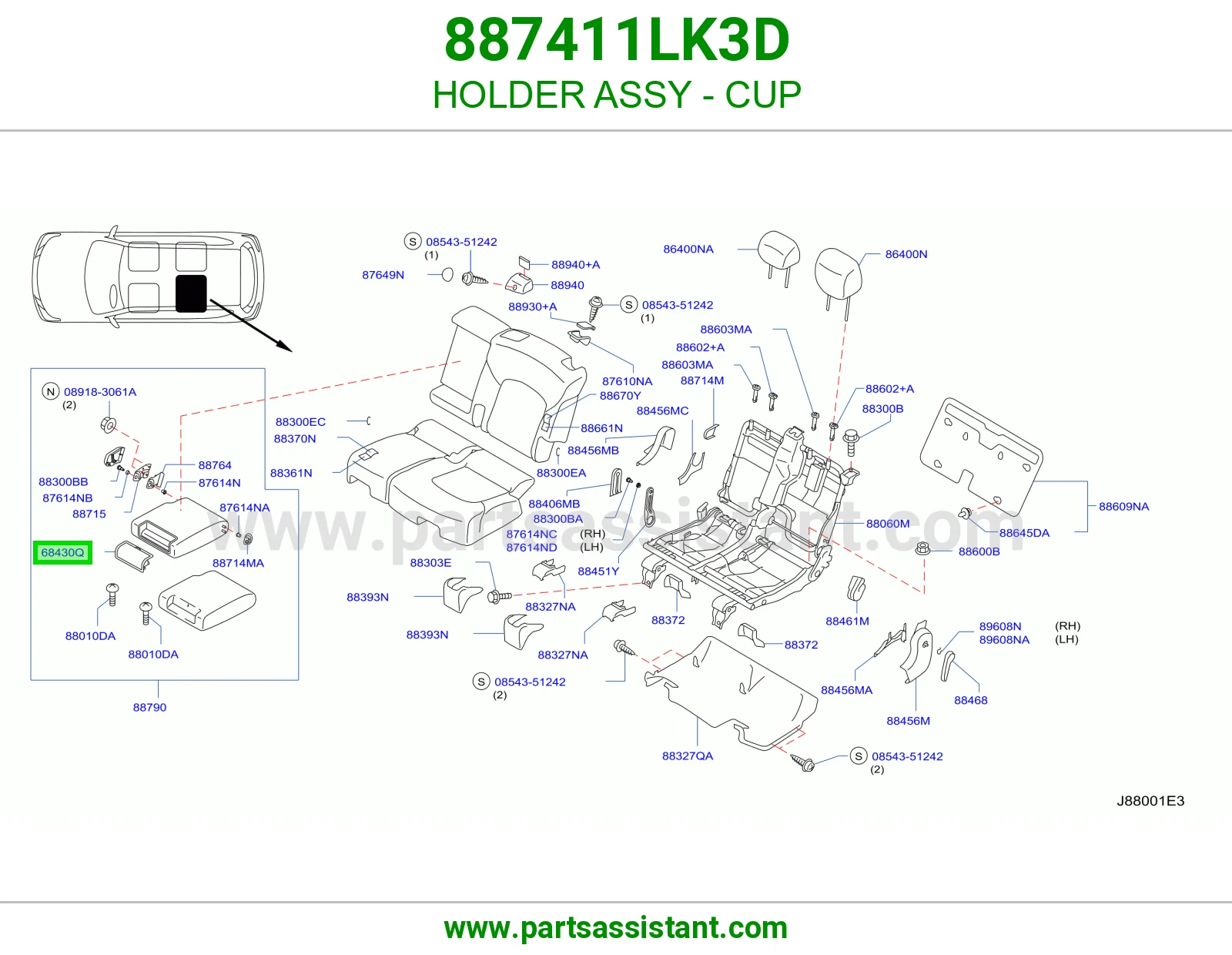 حامل كاسة كامل 887411LK3D