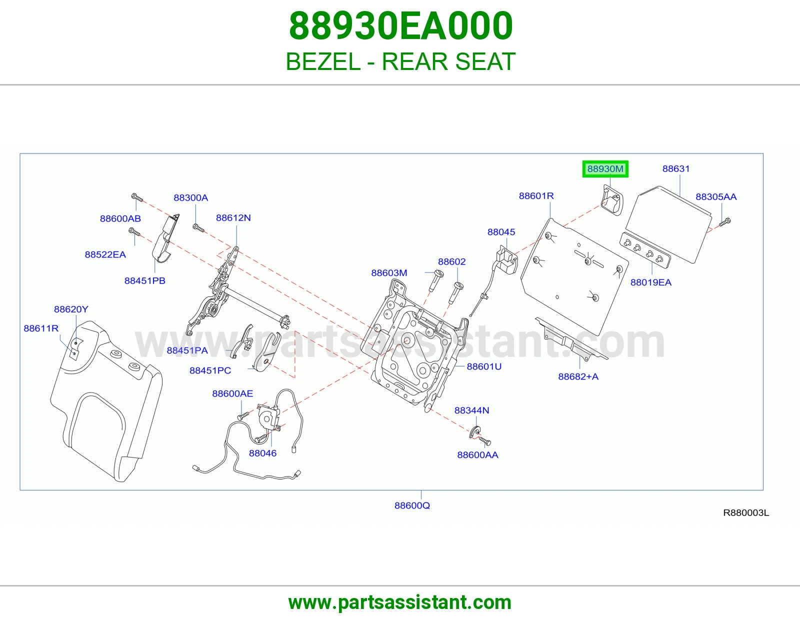 ديكور مرتبة خلفي 88930EA000