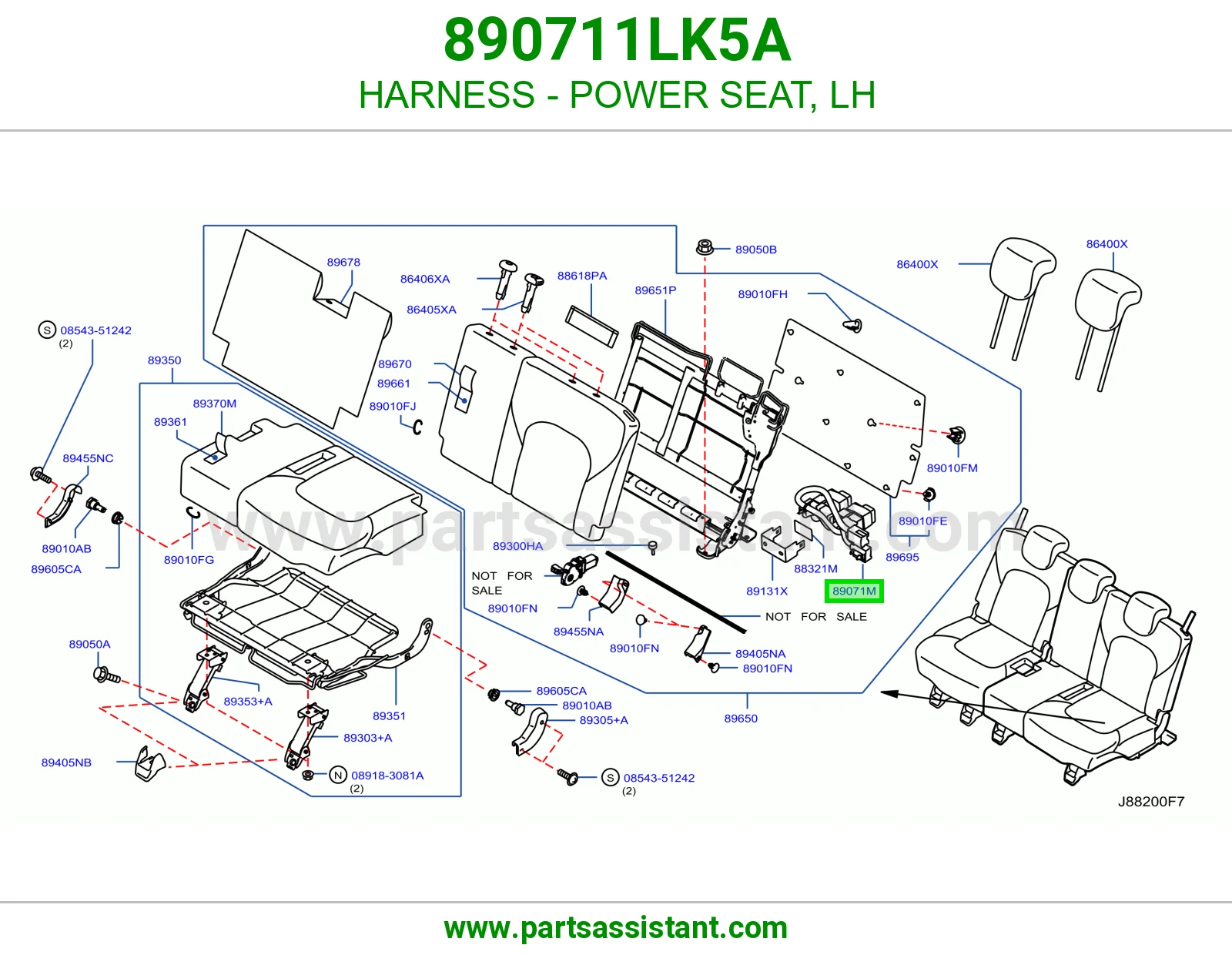 ضفيرة مرتبة كهربا يسار 890711LK5A
