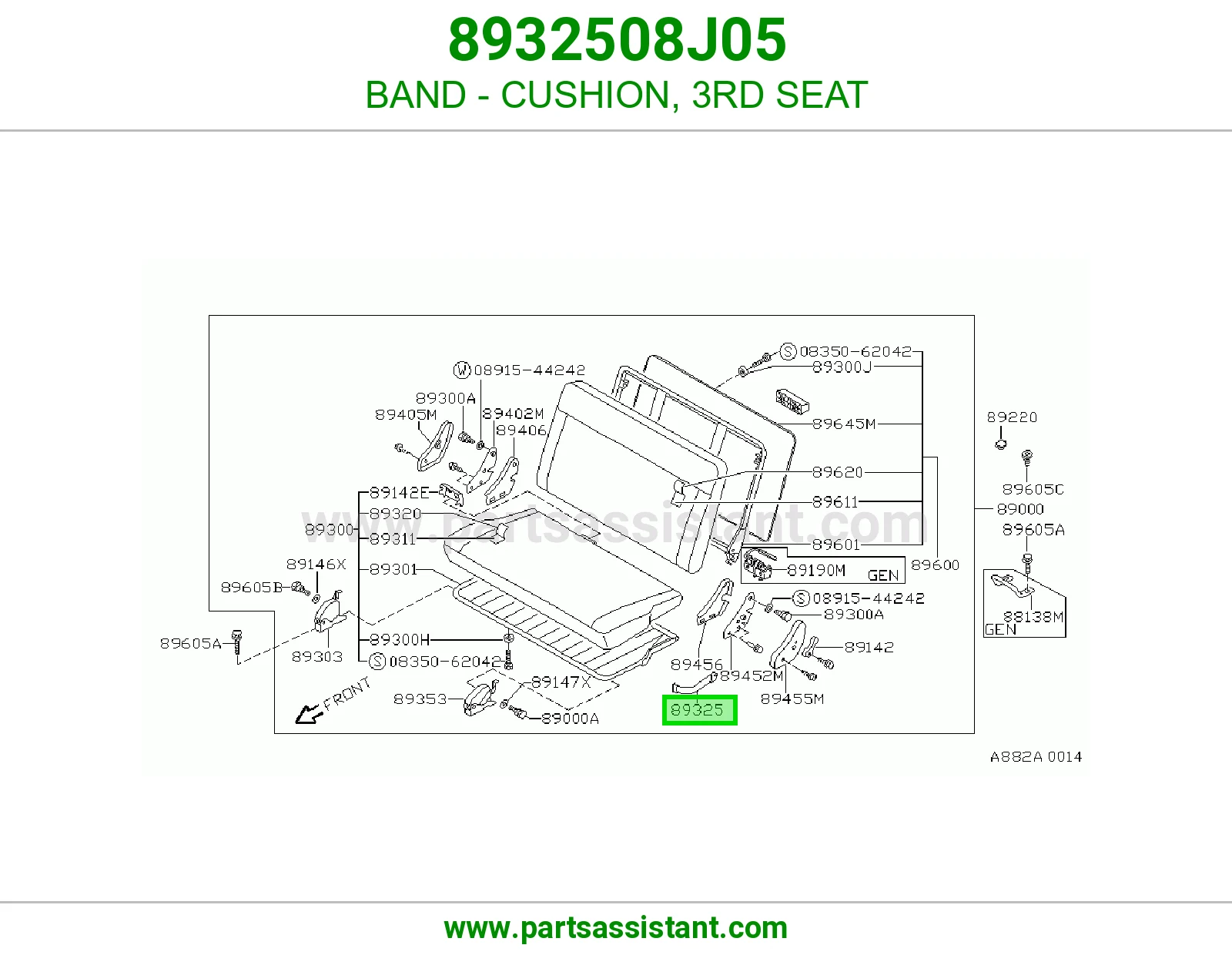 رباط مرتبة صف ثالث 8932508J05