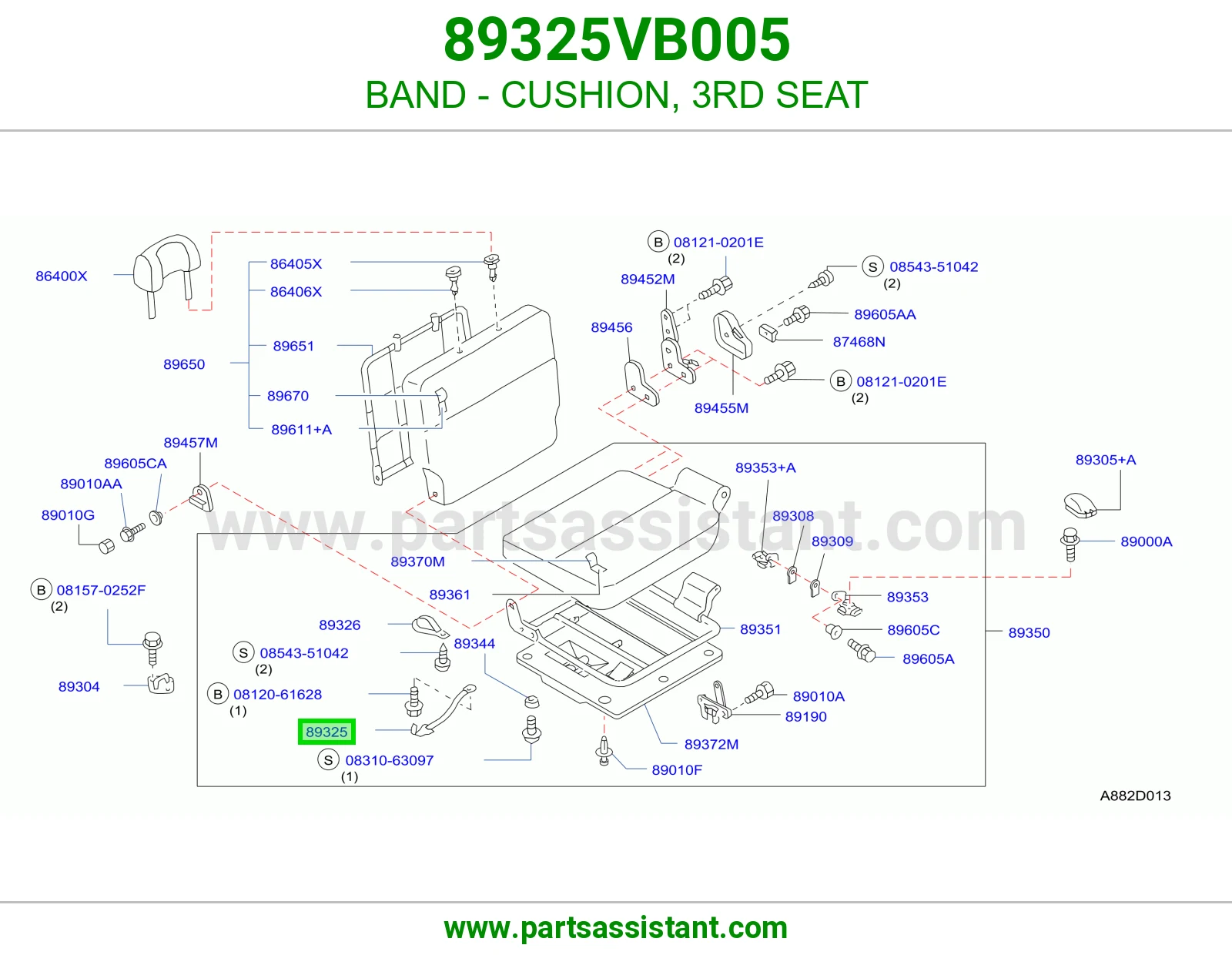 رباط مرتبة صف ثالث 89325VB005