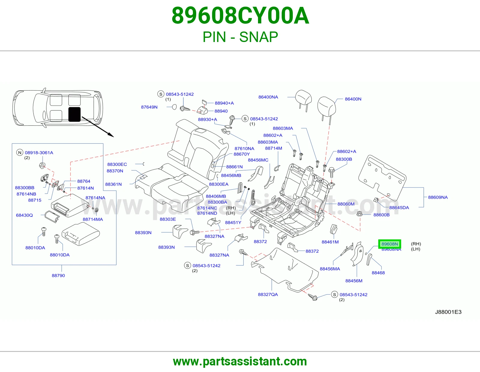 مسمار كلبس 89608CY00A