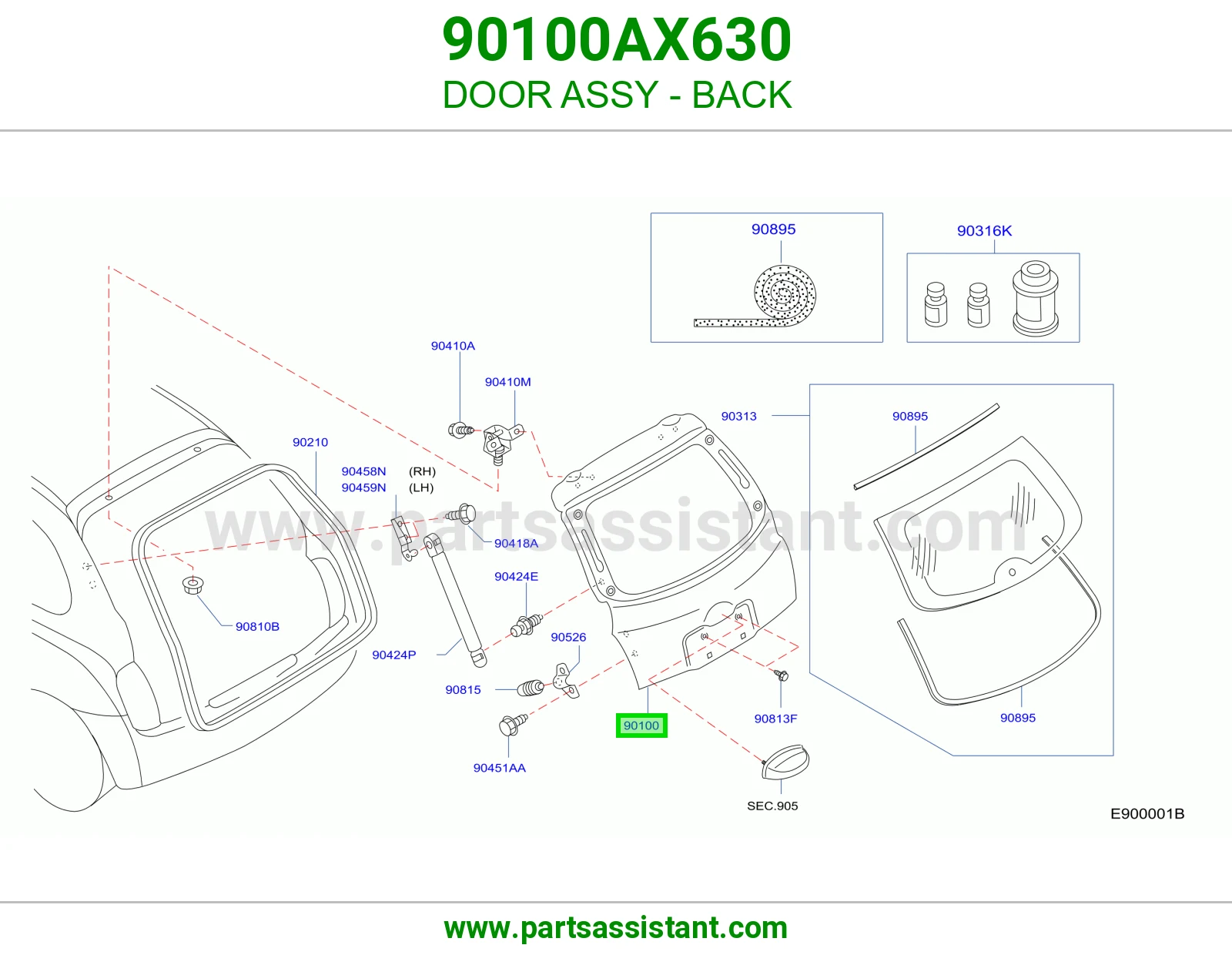 باب شنطه 90100AX630