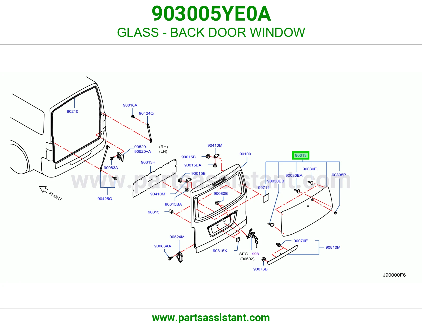 قزاز باب شنطه خلفي 903005YE0A
