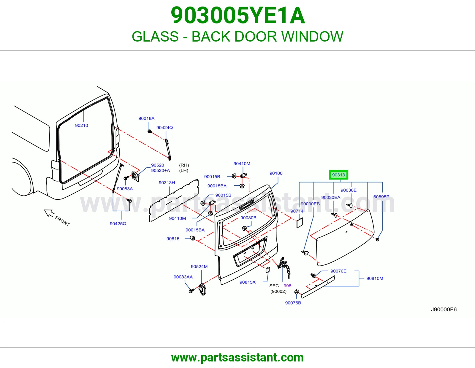 قزاز باب شنطه خلفي 903005YE1A