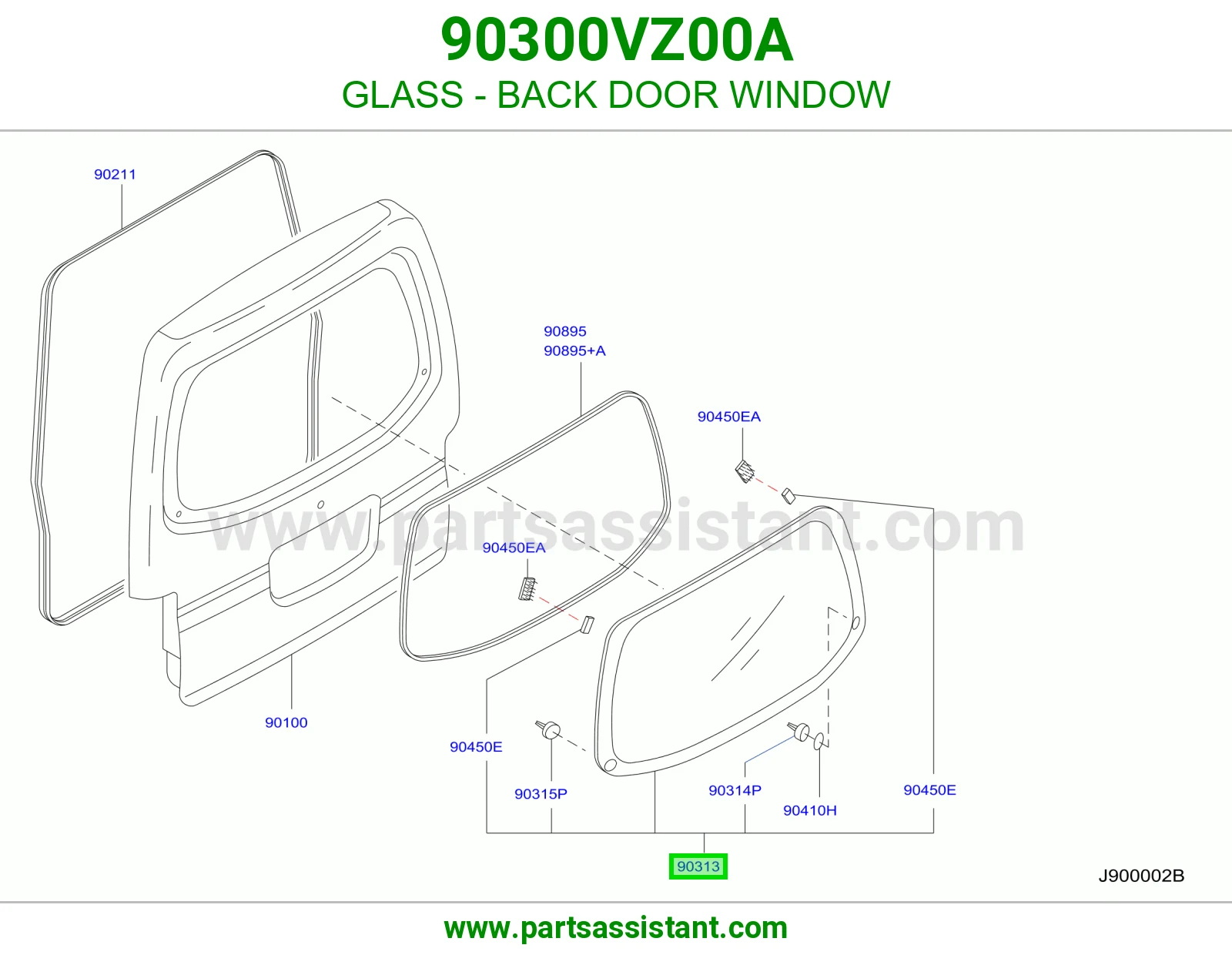 قزاز باب شنطه خلفي 90300VZ00A