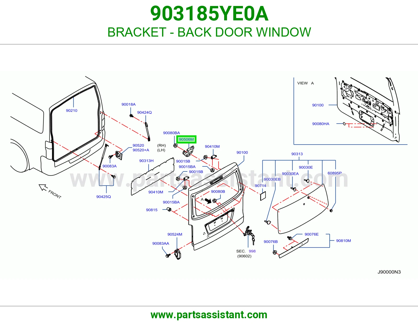 قاعدة قزاز باب شنطة 903185YE0A