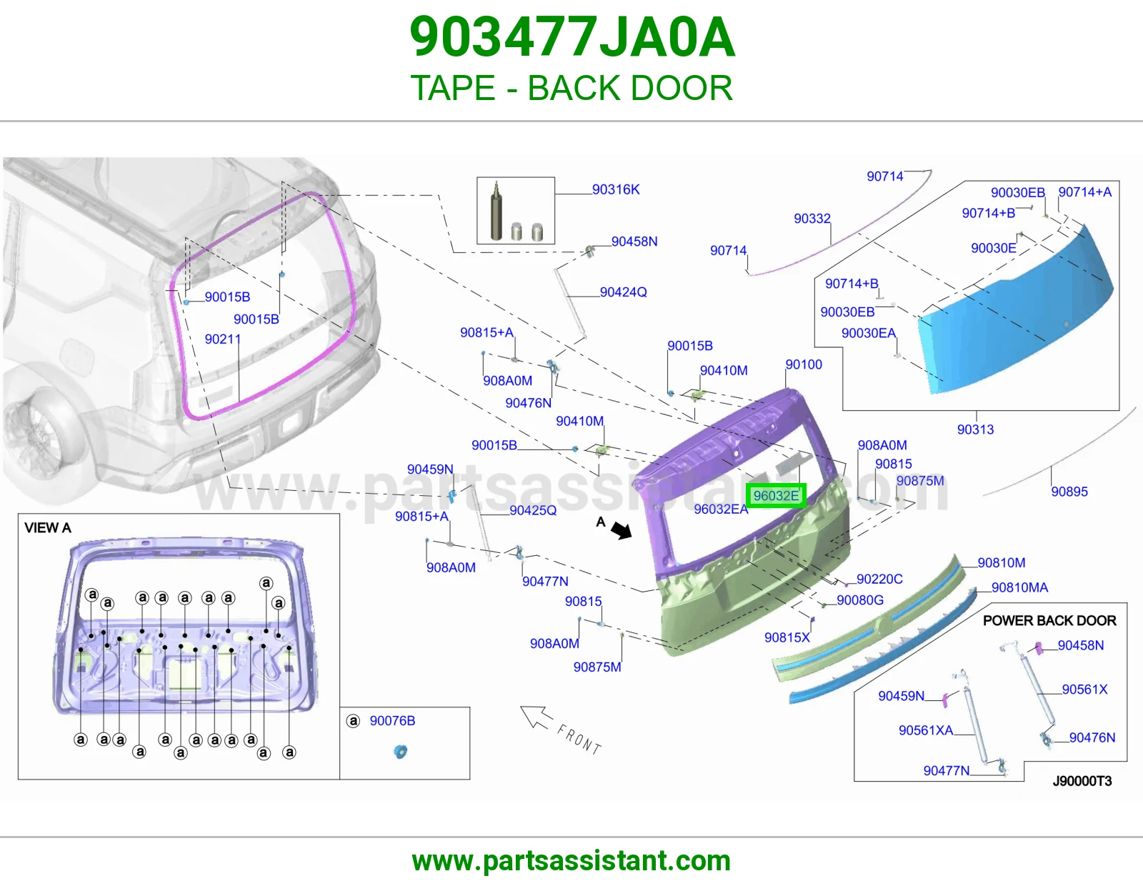 شريط لاصق باب شنطة 903477JA0A
