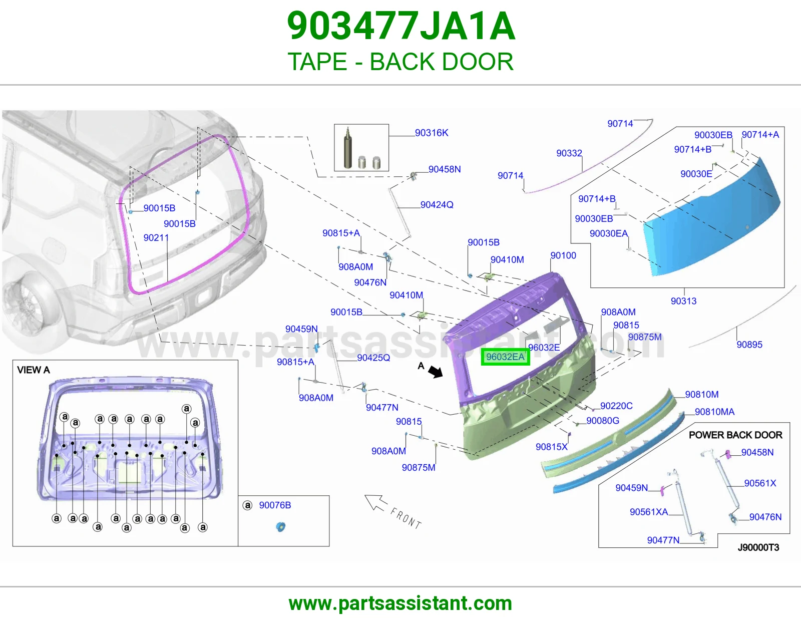 شريط لاصق باب شنطة 903477JA1A