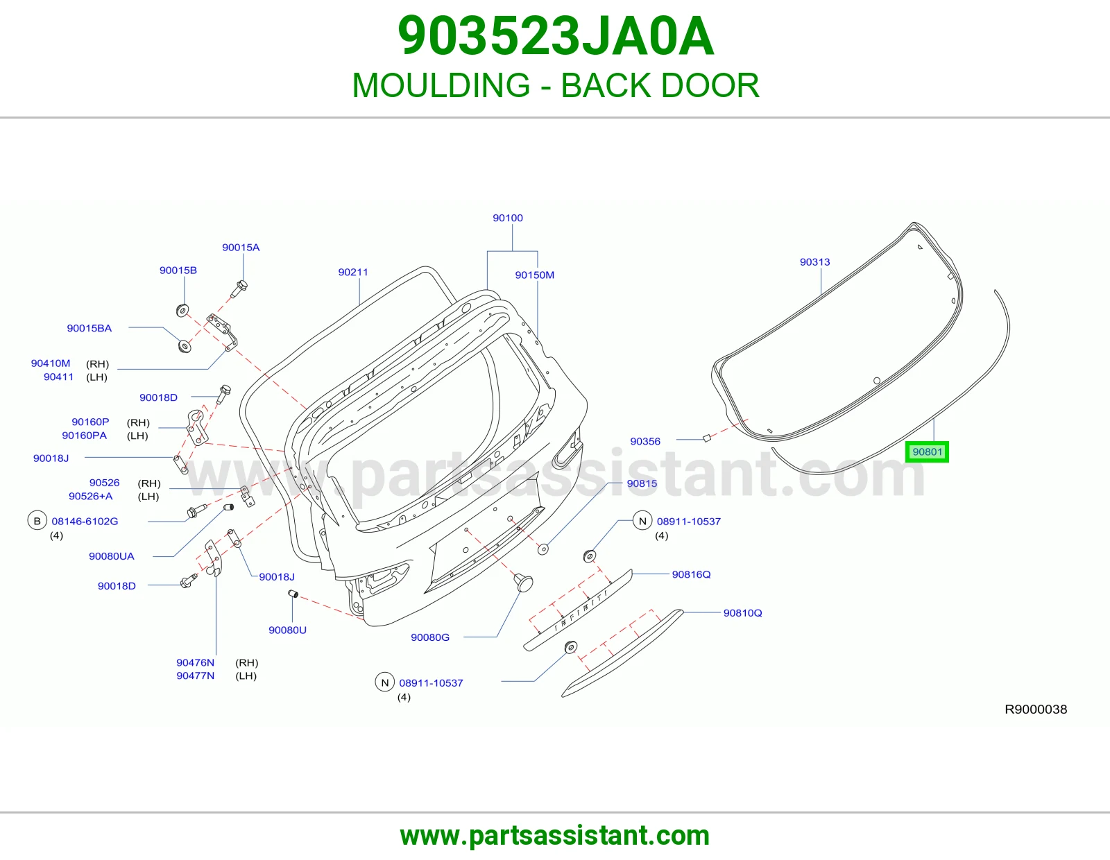 زيق باب شنطة 903523JA0A