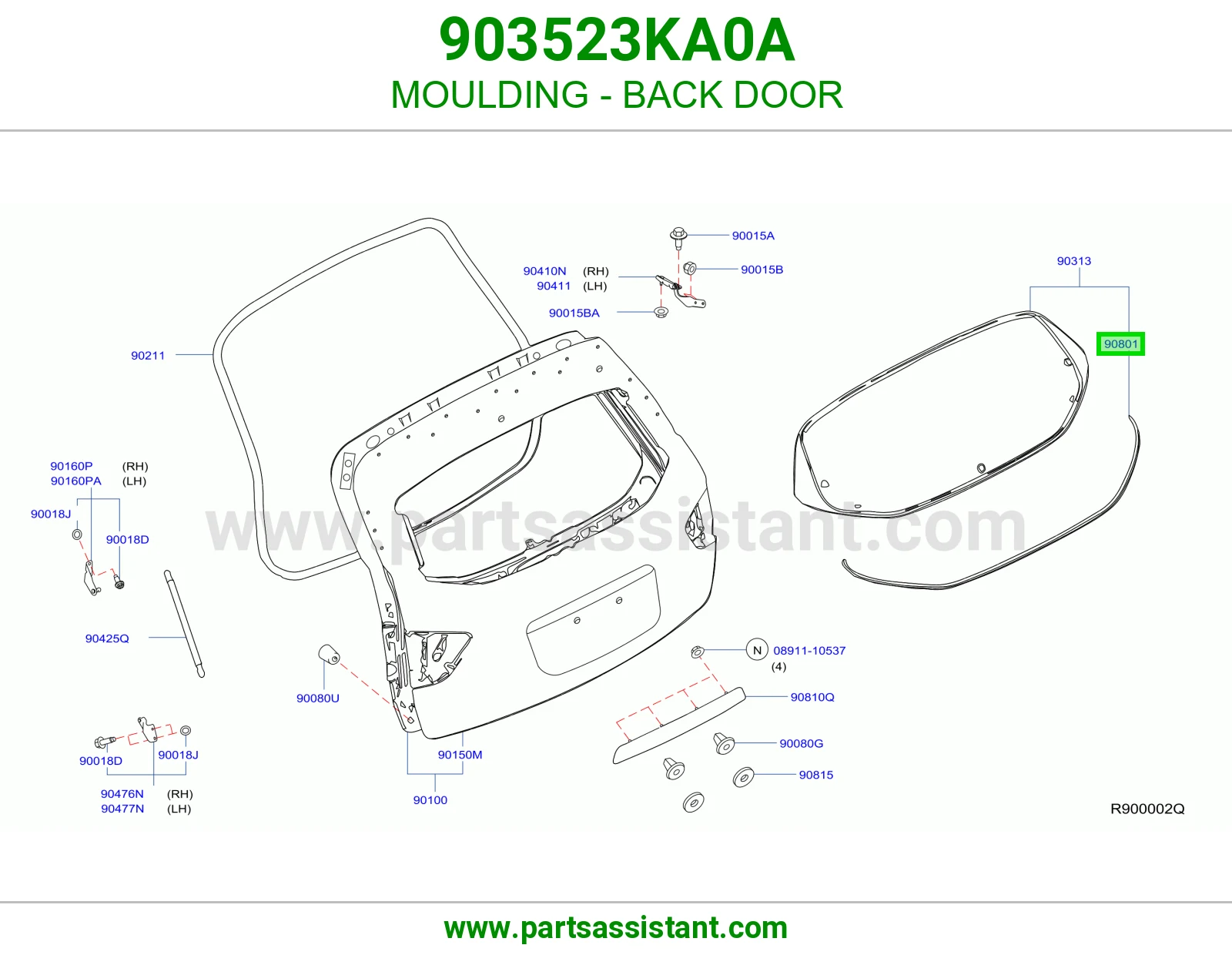 زيق باب شنطة 903523KA0A