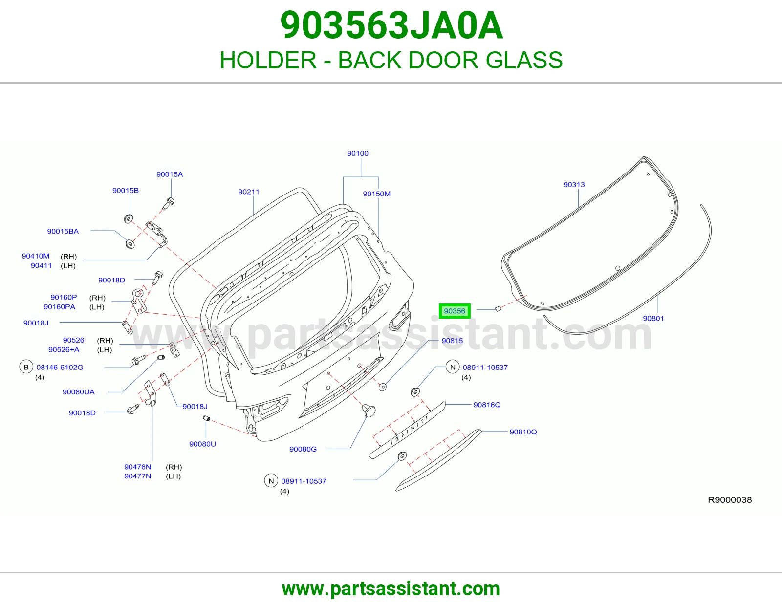 حامل قزاز باب شنطة 903563JA0A