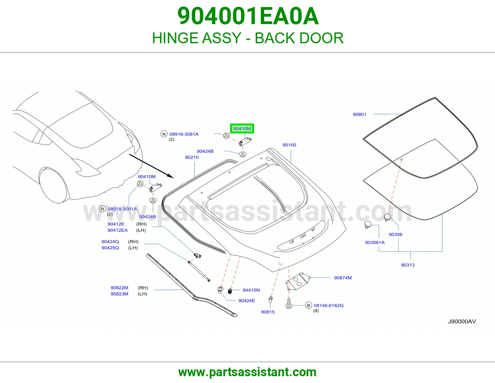 مفصله باب شنطه 904001EA0A
