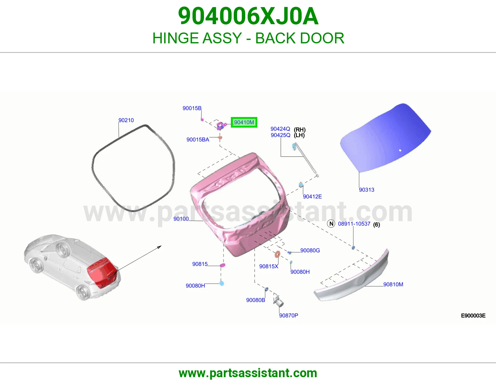 مفصله باب شنطه 904006XJ0A