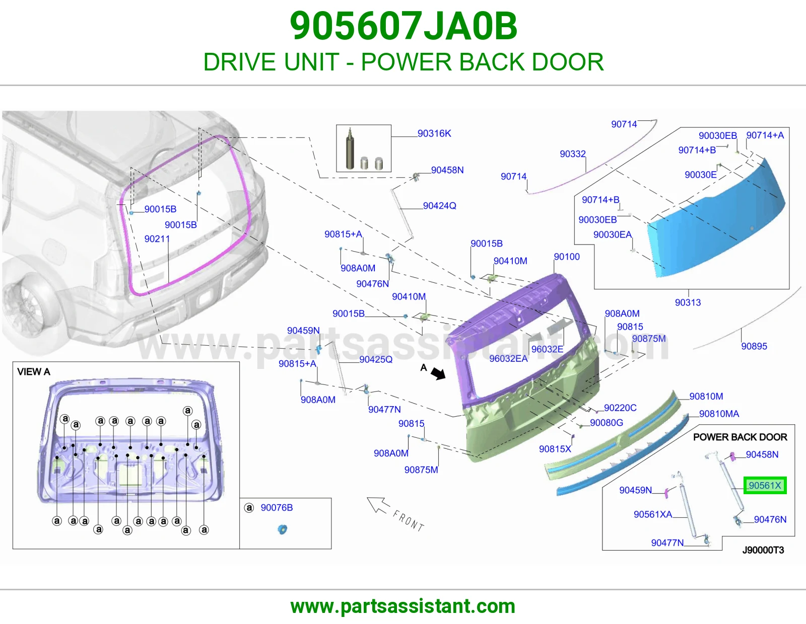 وحدة تشغيل باب شنطة كهربائي 905607JA0B