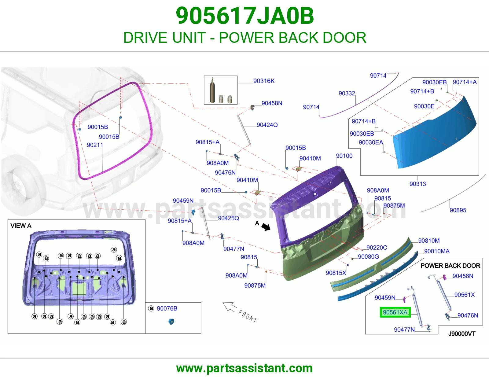 وحدة تشغيل باب شنطة كهربائي 905617JA0B