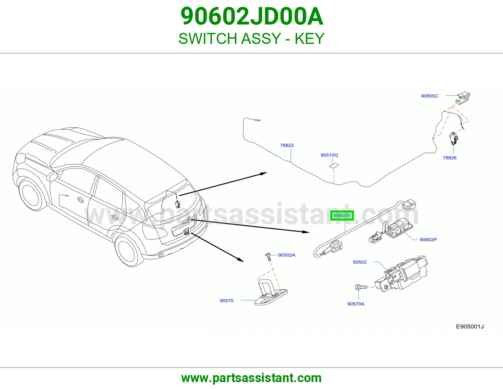 سلك تانكي بصمه 90602JD00A