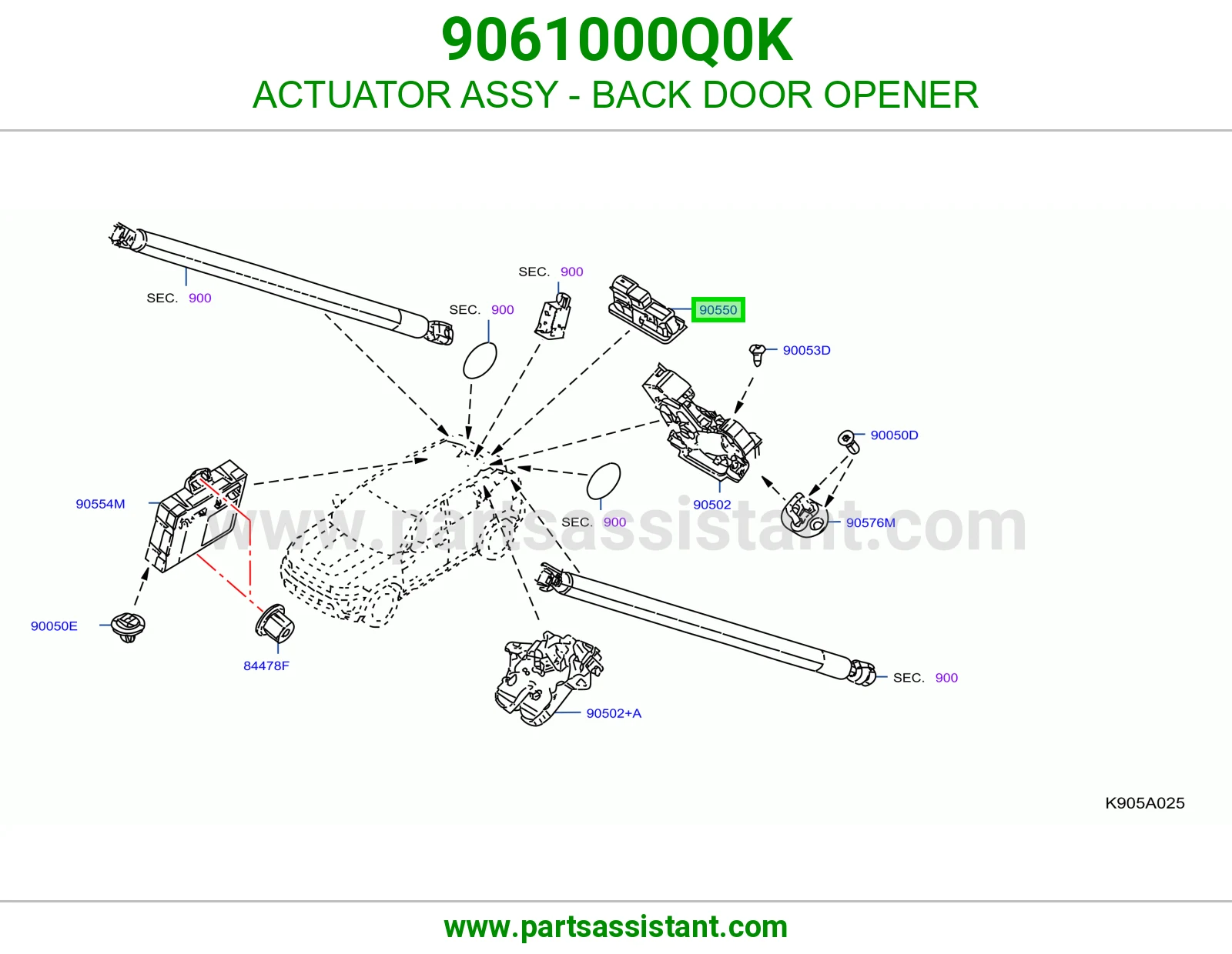 دينمو قفل باب خلفي 9061000Q0K