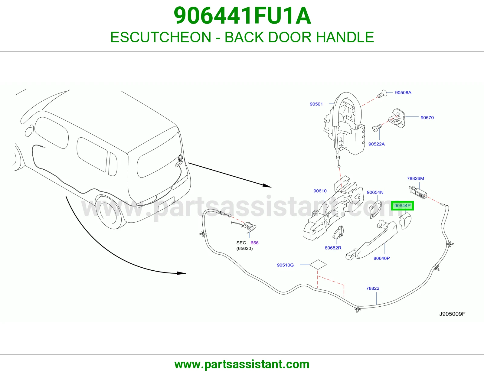 ديكور مسكة باب شنطة 906441FU1A