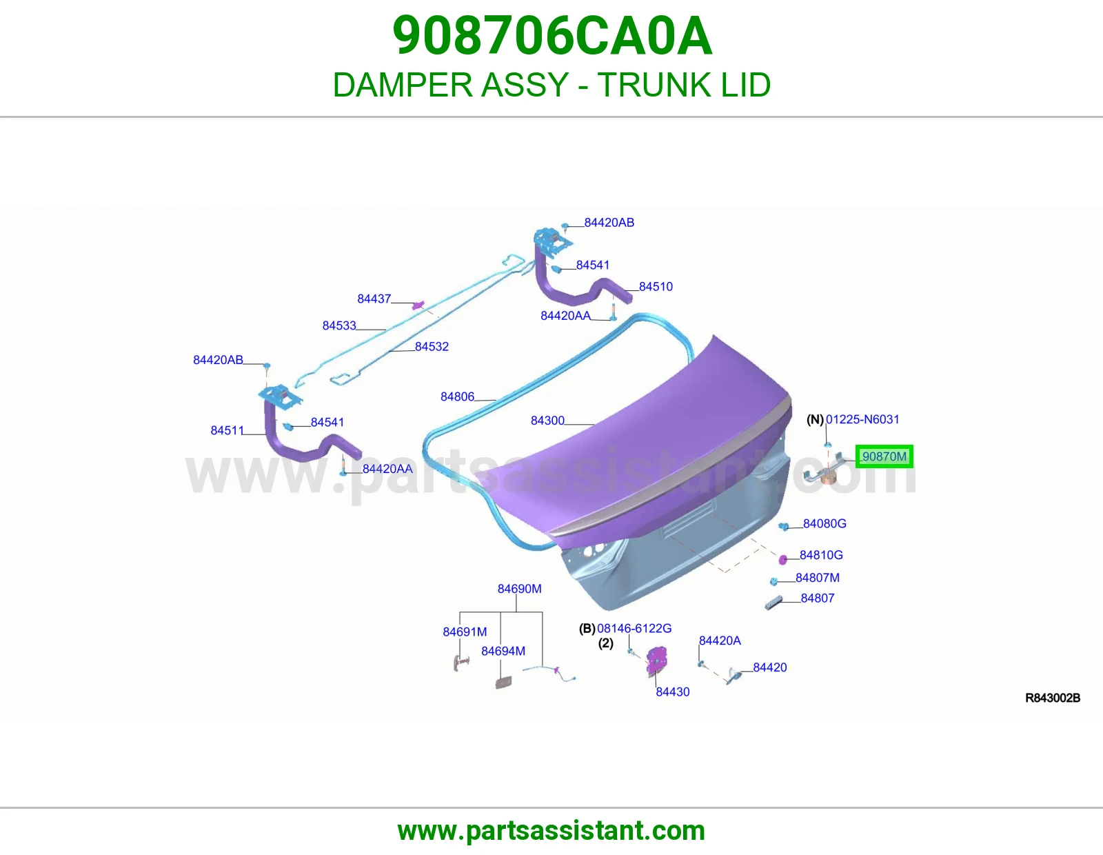 دامبر غطاء شنطة كامل 908706CA0A