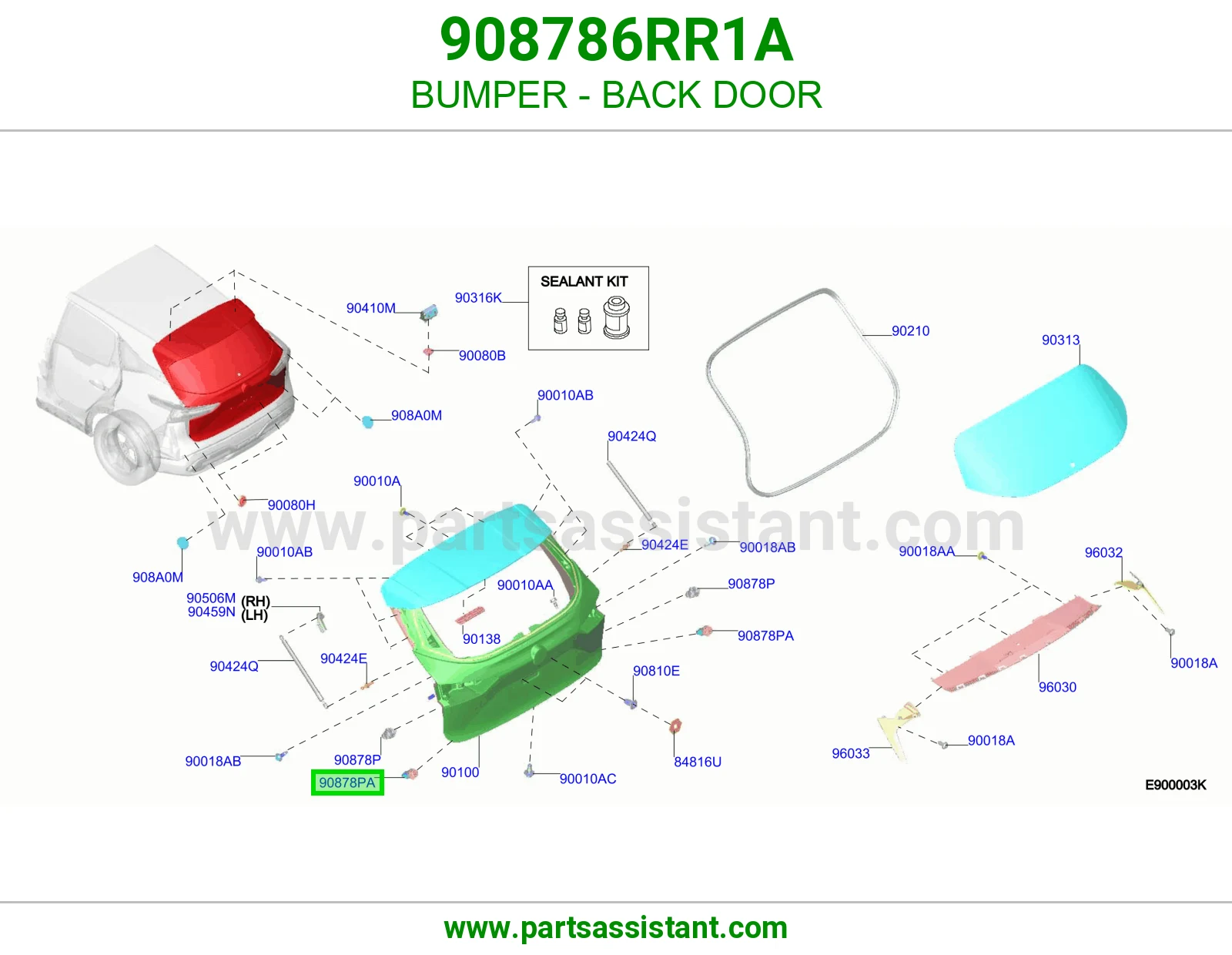 صدادة باب شنطة 908786RR1A