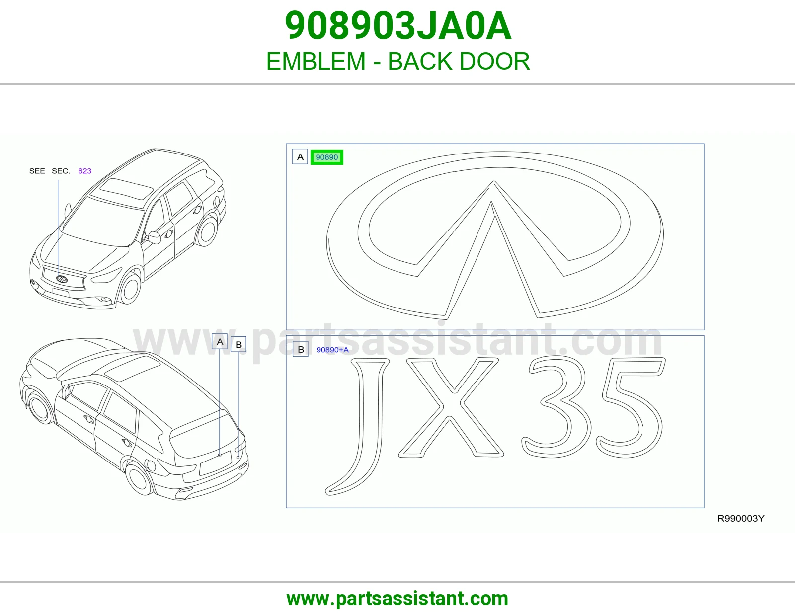 علامة باب شنطة 908903JA0A
