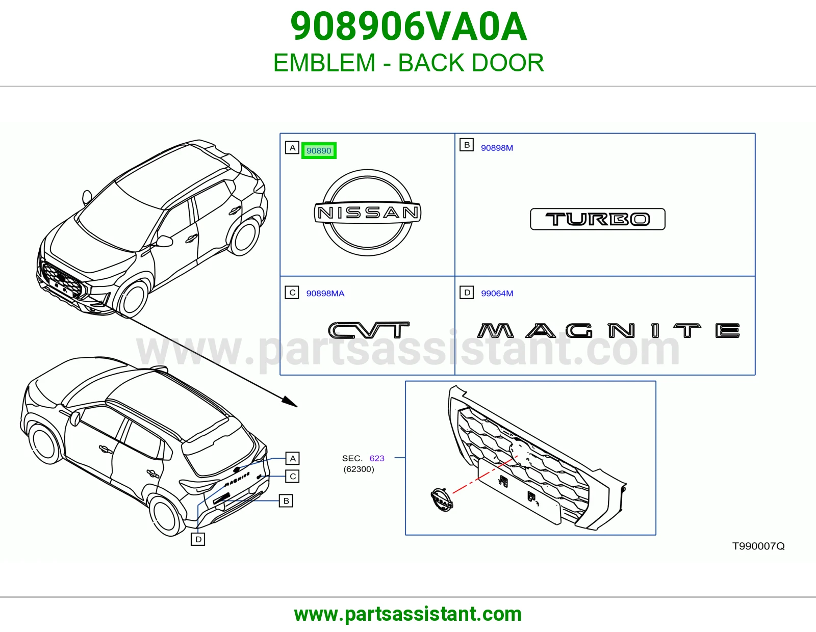 علامة باب شنطة 908906VA0A
