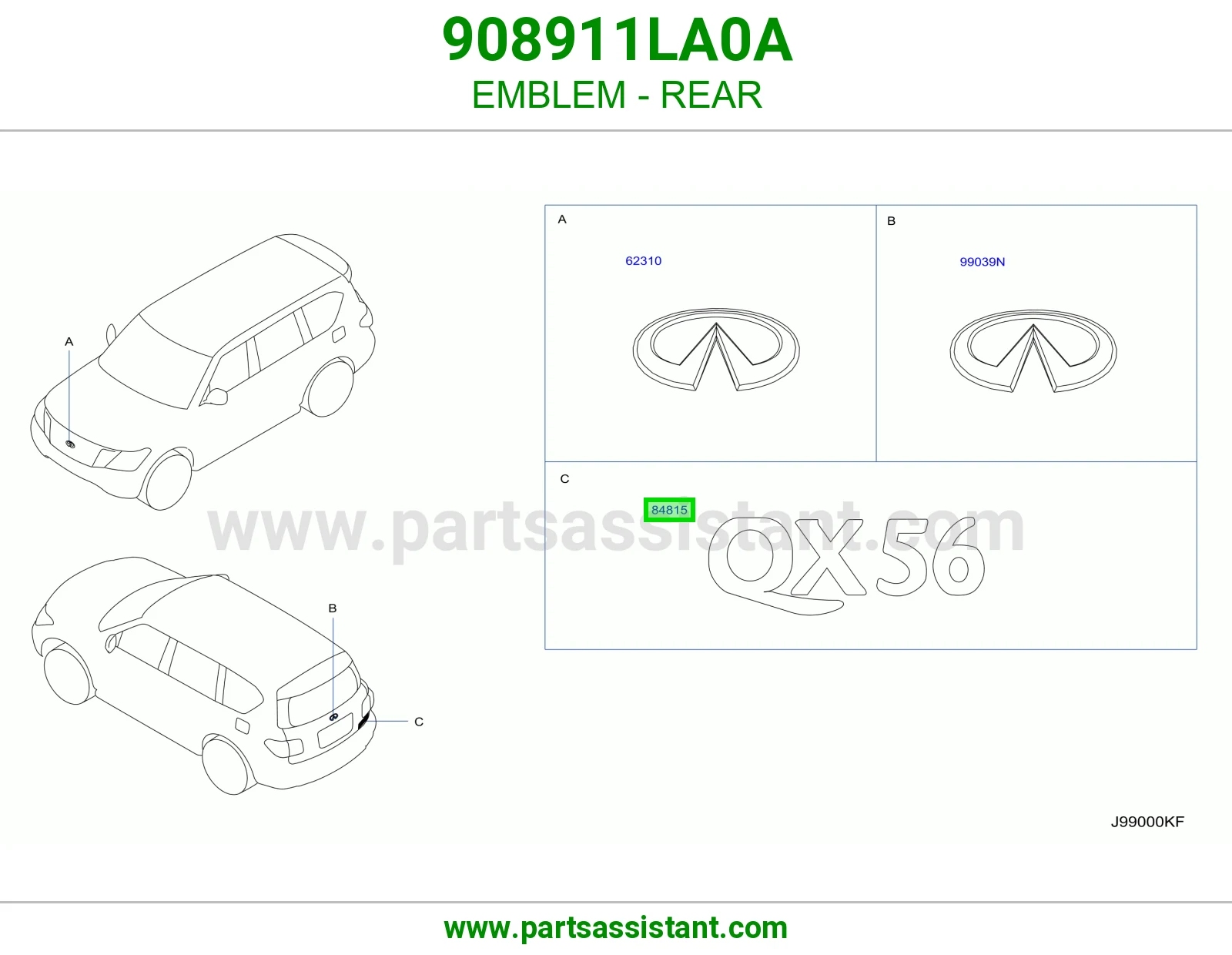 علامة خلفي 908911LA0A
