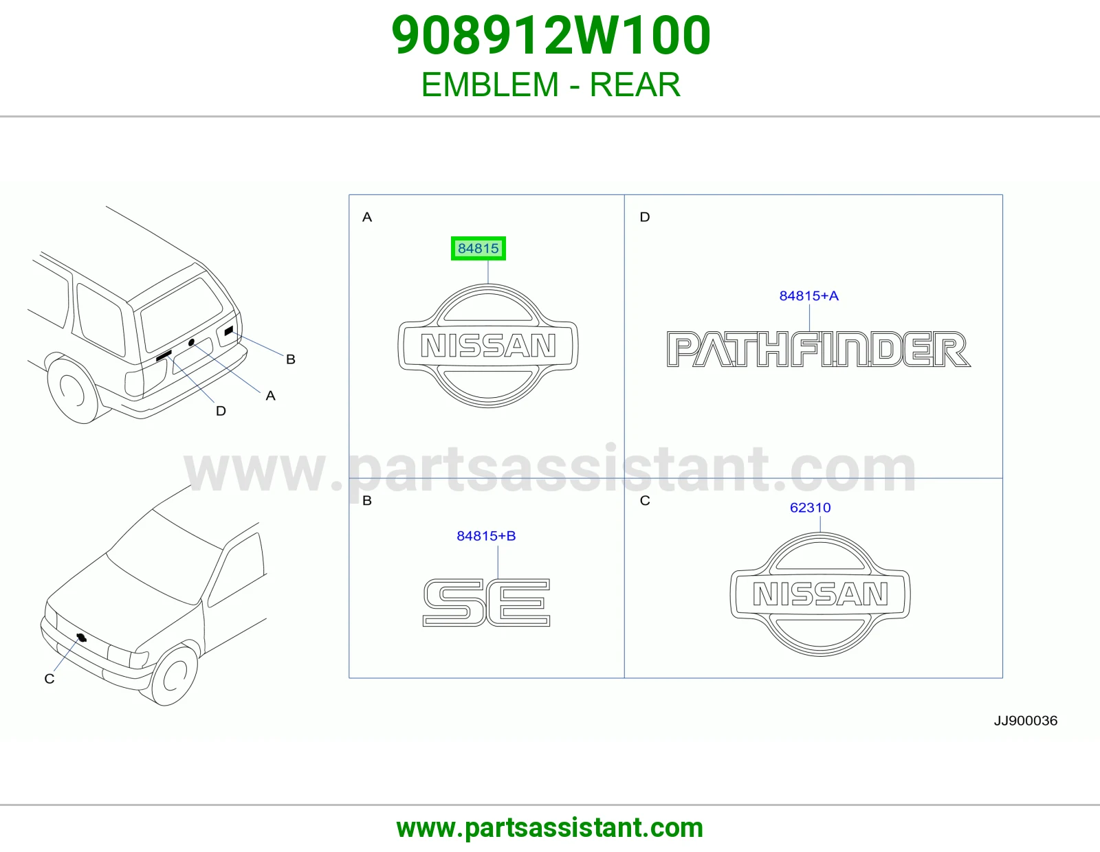 علامة خلفي 908912W100