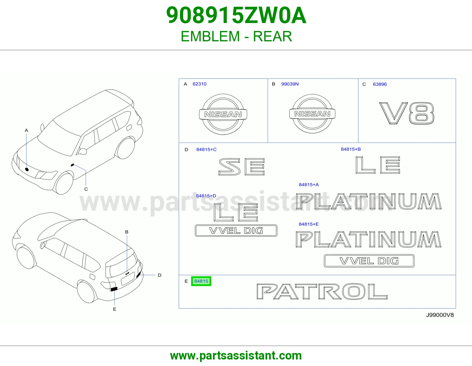 علامة خلفي 908915ZW0A