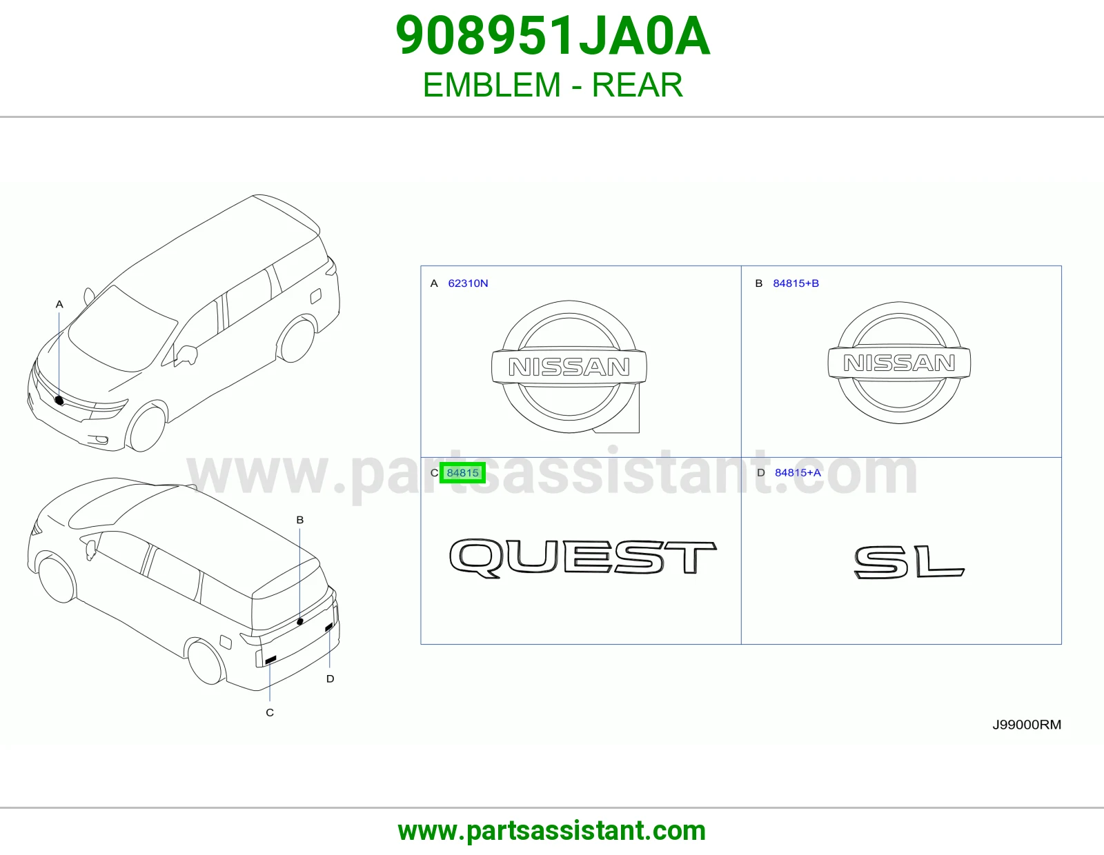 علامة خلفي 908951JA0A