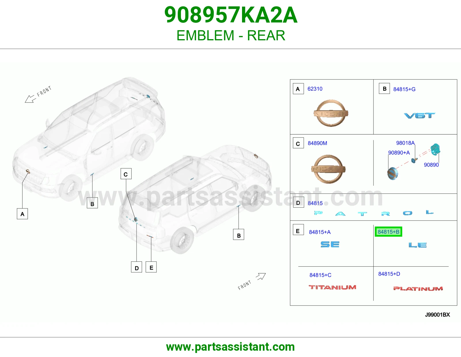 علامة خلفي 908957KA2A