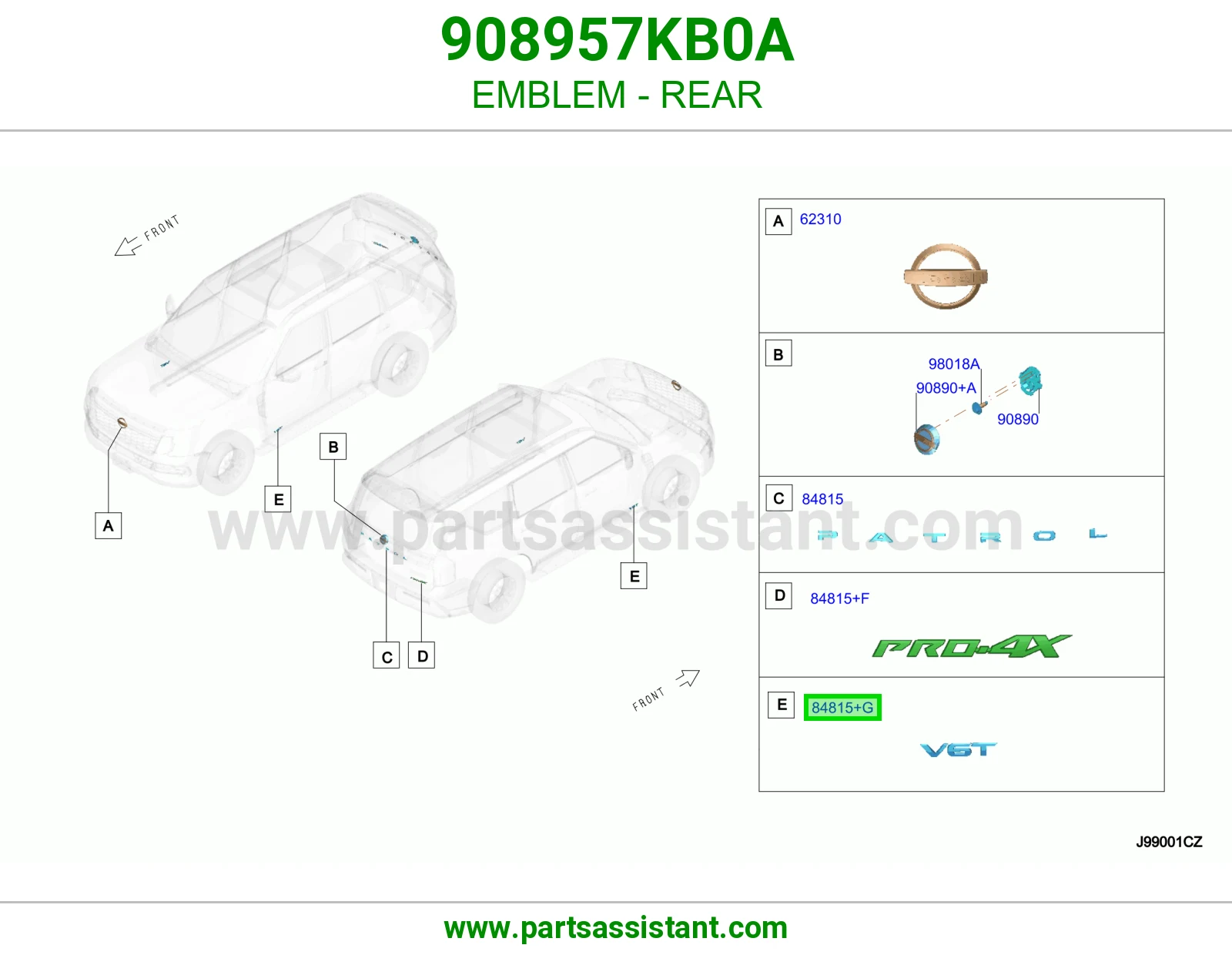 علامة خلفي 908957KB0A