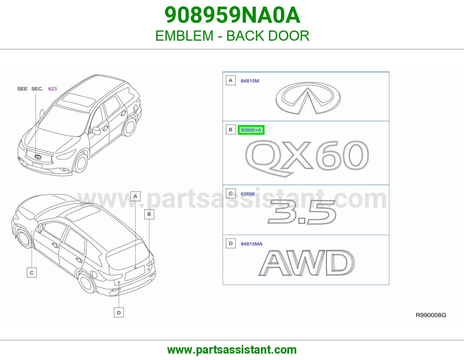 علامه نيسان شنطه 908959NA0A