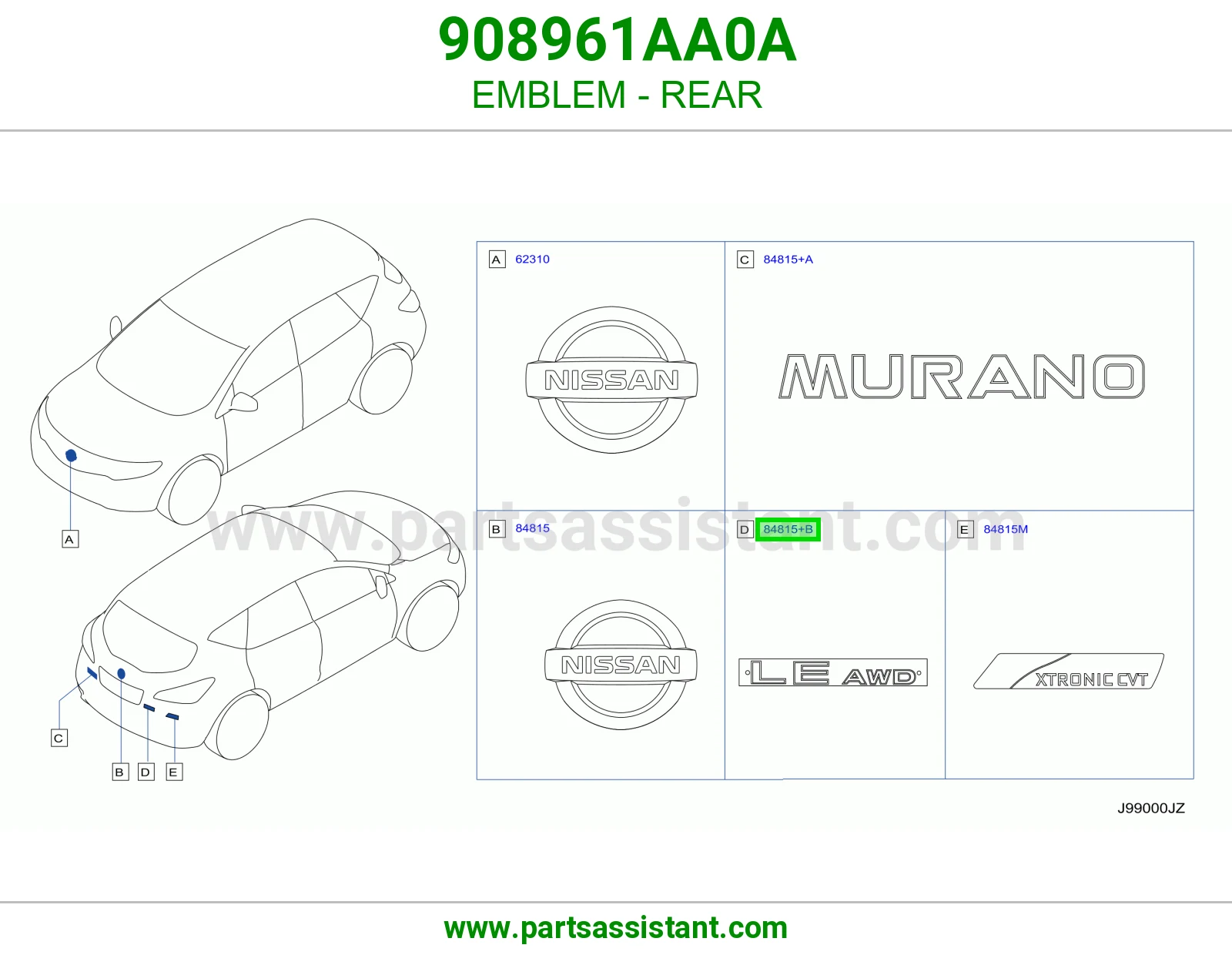 علامة خلفي 908961AA0A
