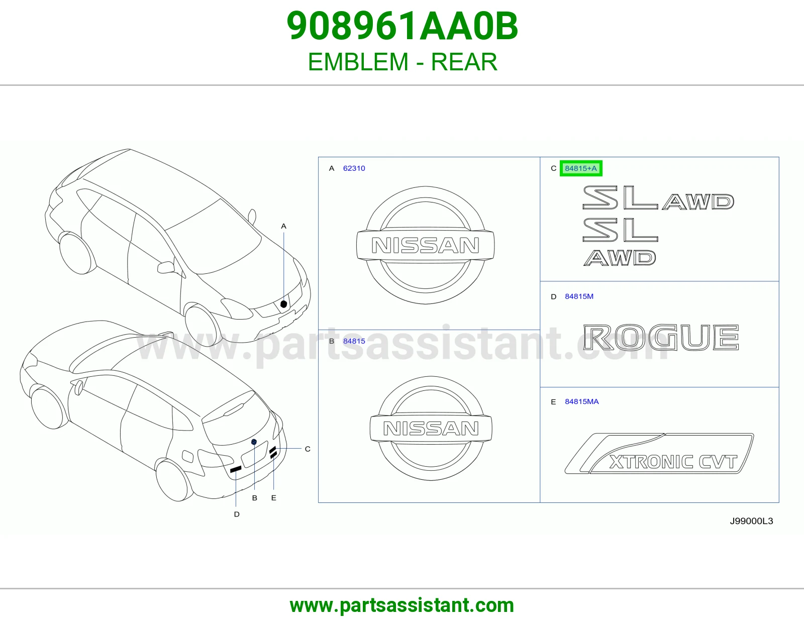 علامة خلفي 908961AA0B