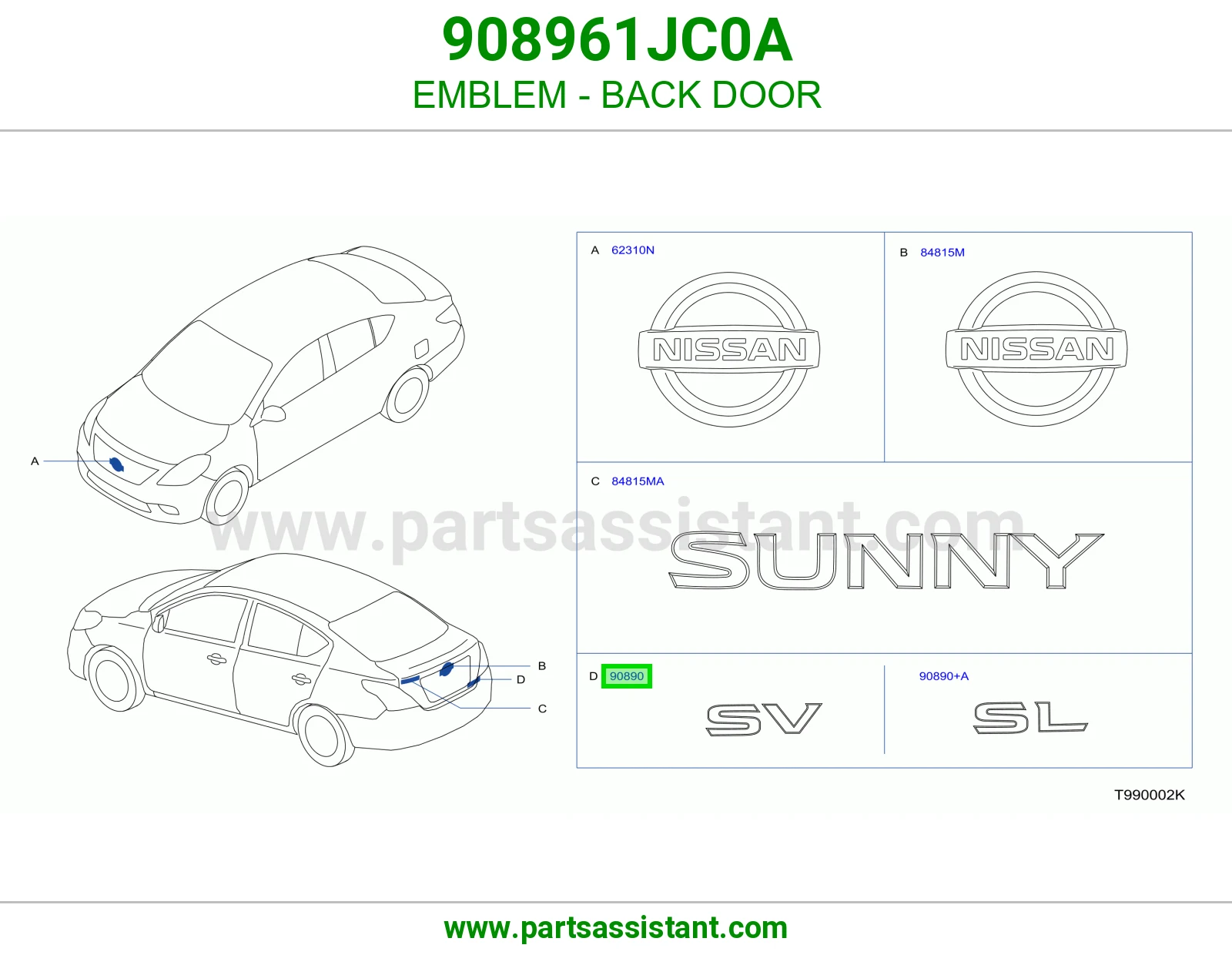 علامة خلفي 908961JC0A