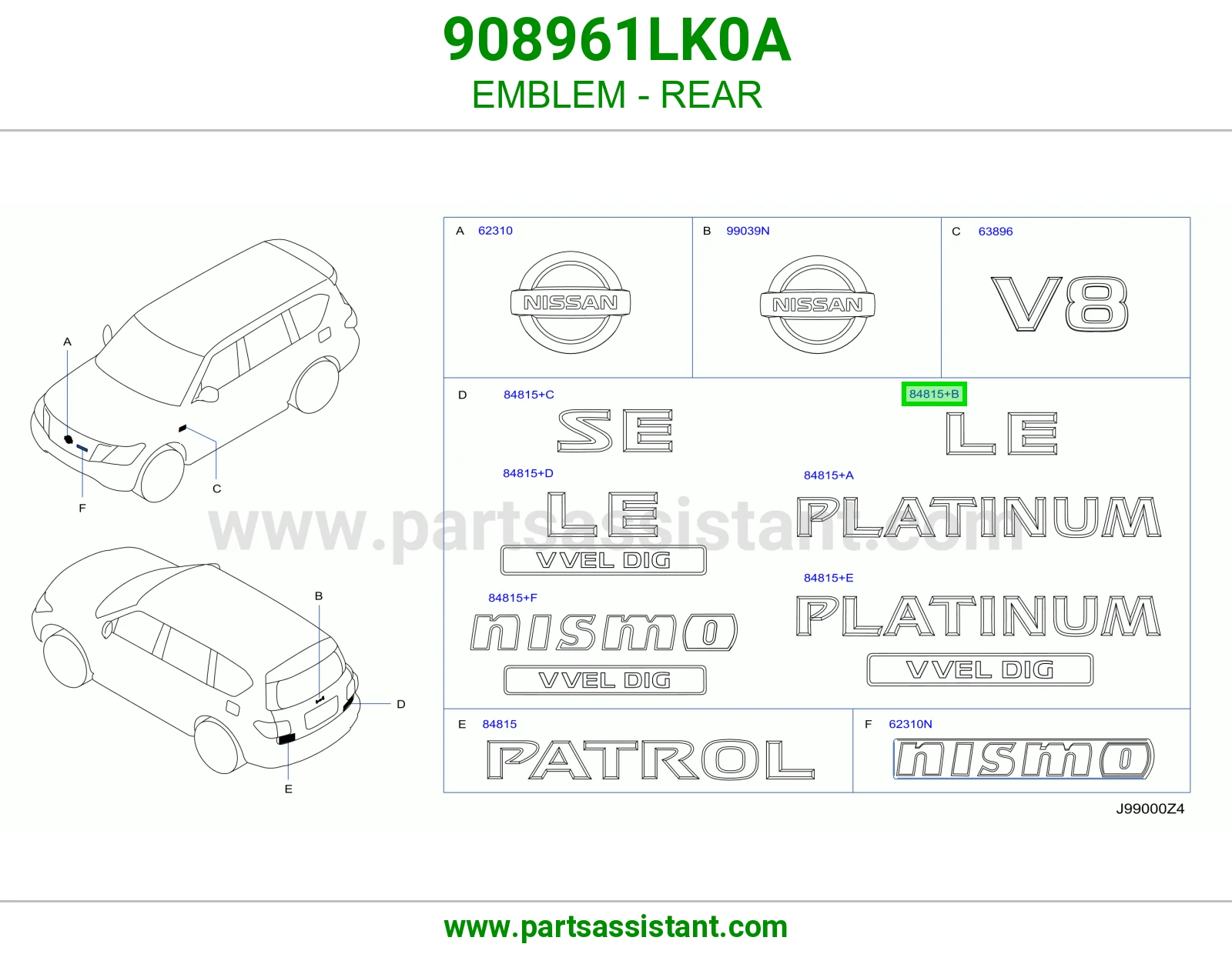 علامة خلفي 908961LK0A