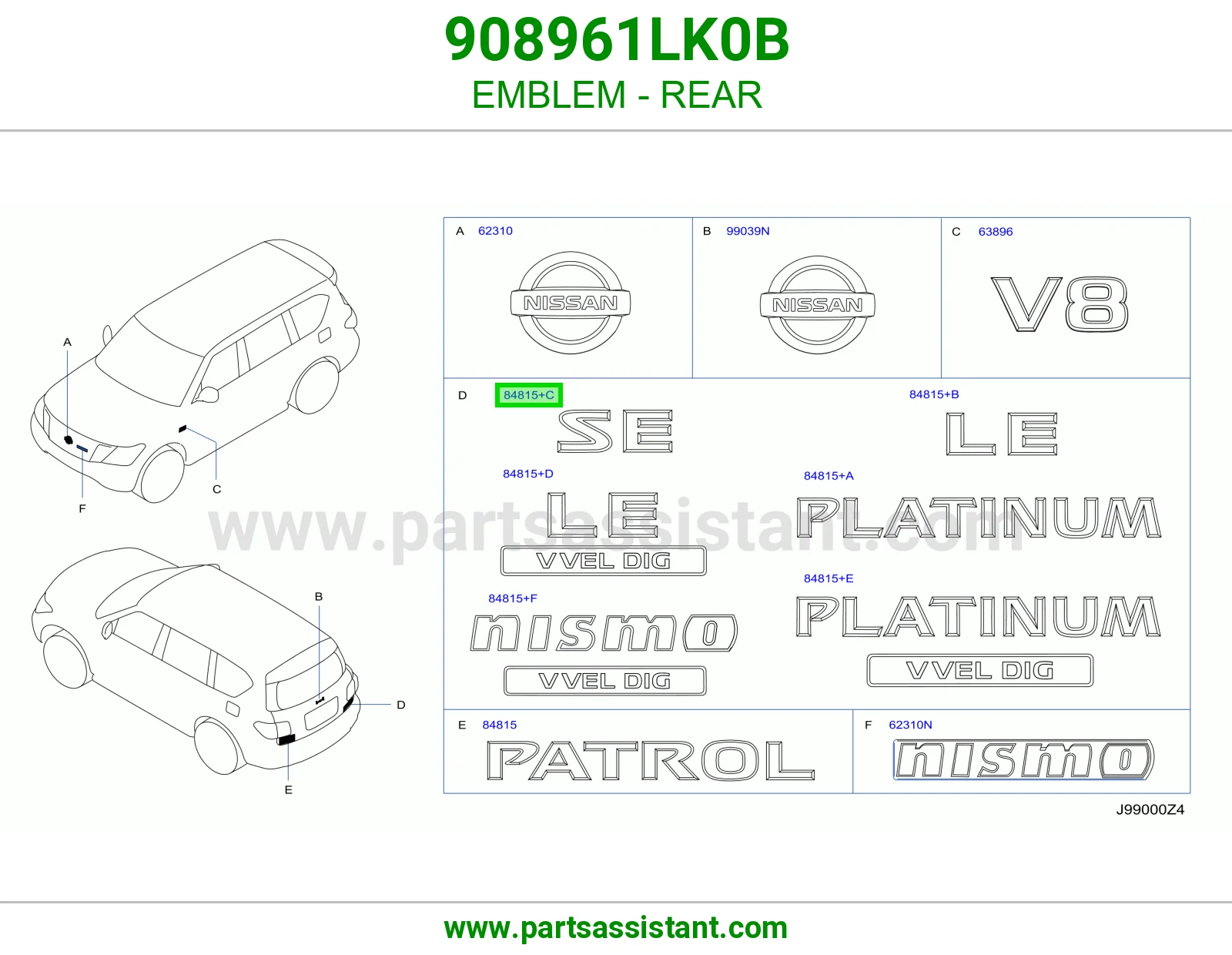 علامة خلفي 908961LK0B