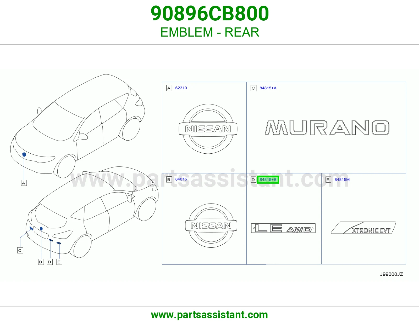 علامة خلفي 90896CB800