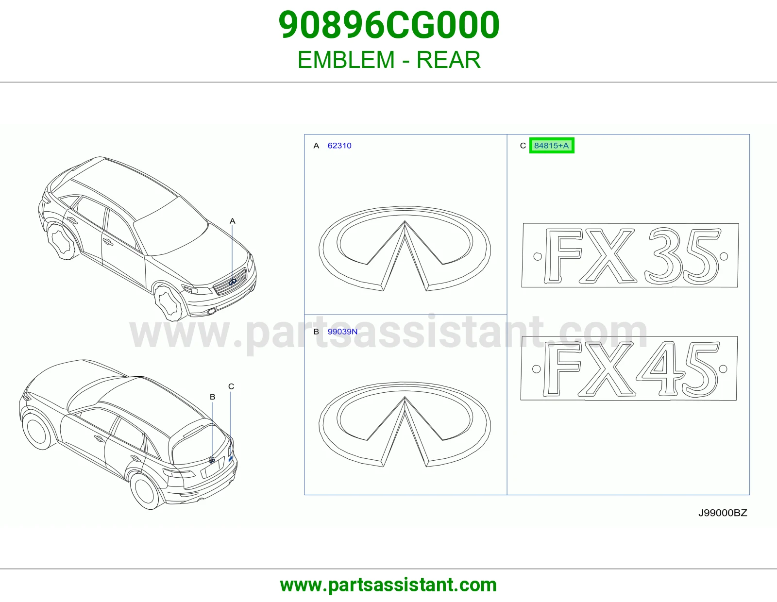 علامة خلفي 90896CG000