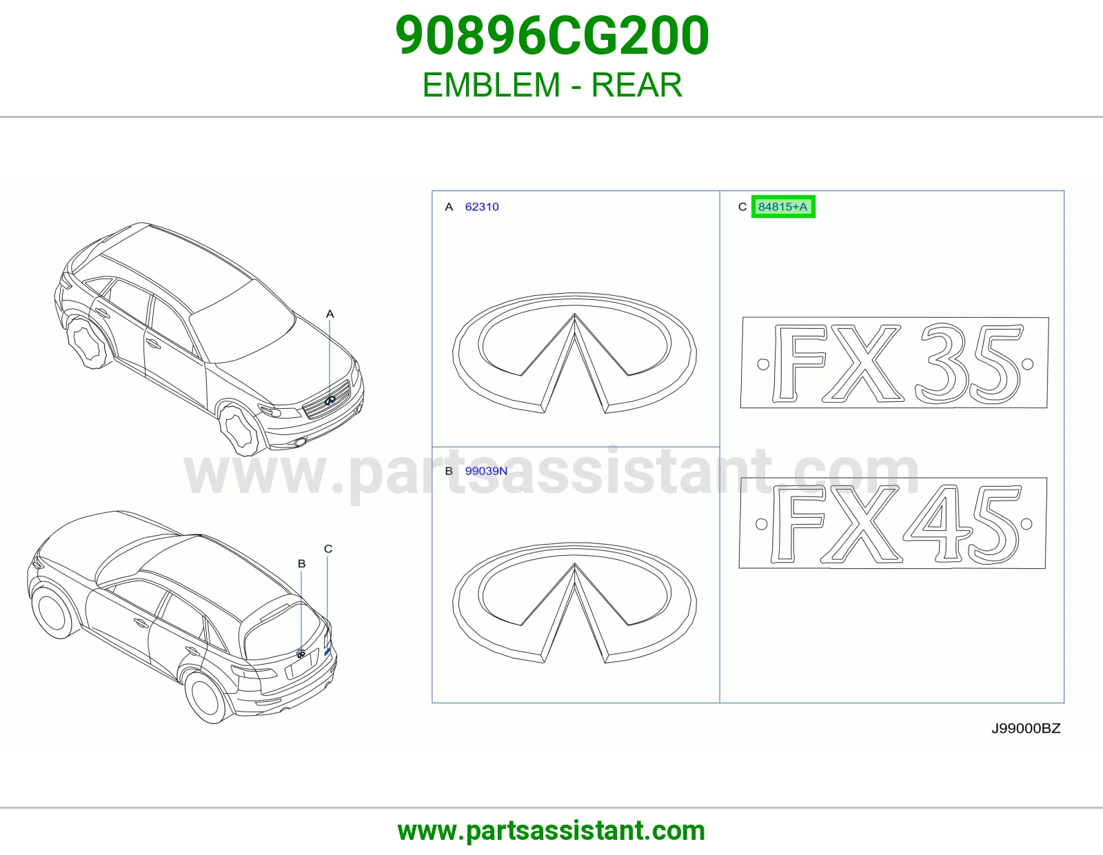علامة خلفي 90896CG200