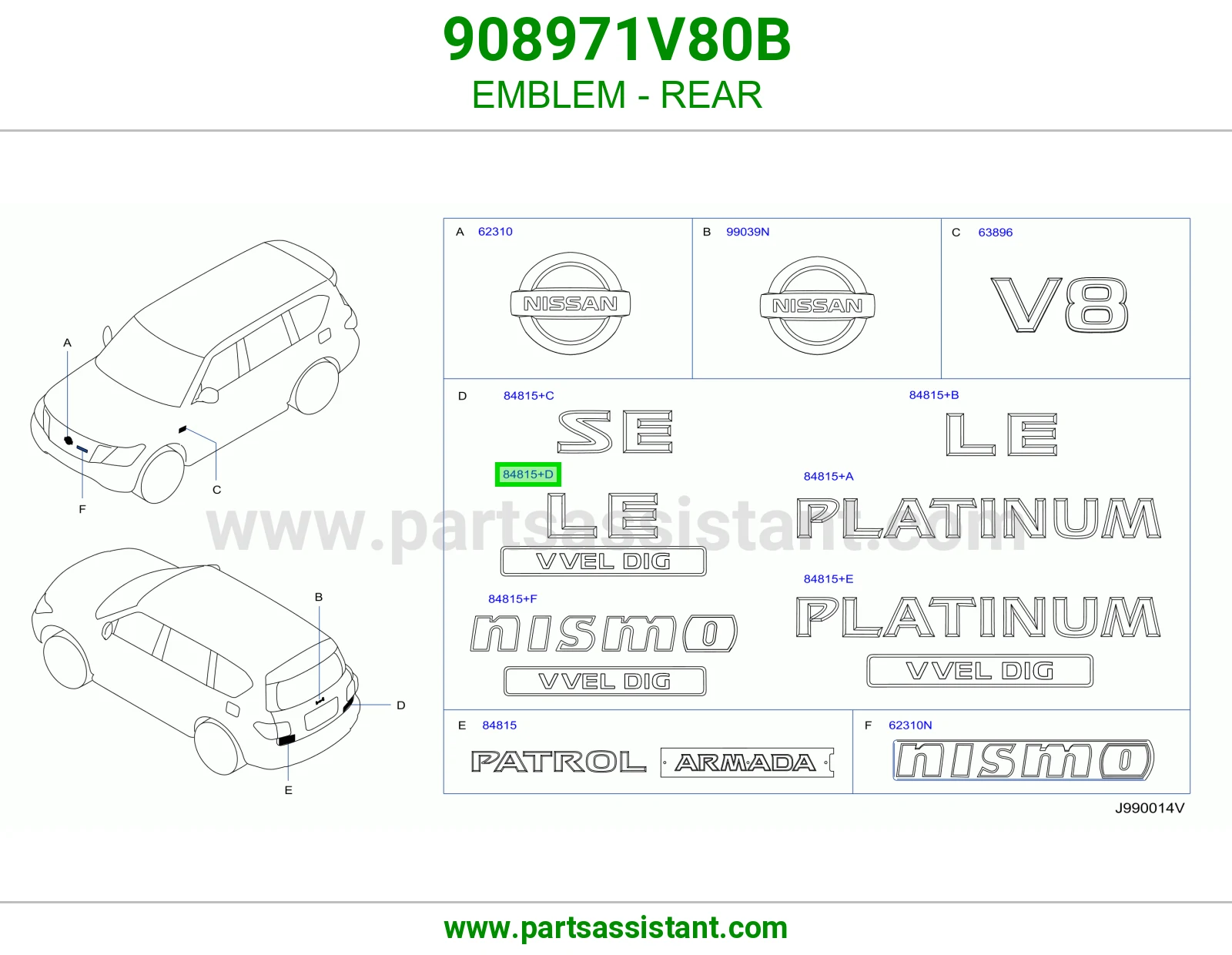 علامة خلفي 908971V80B