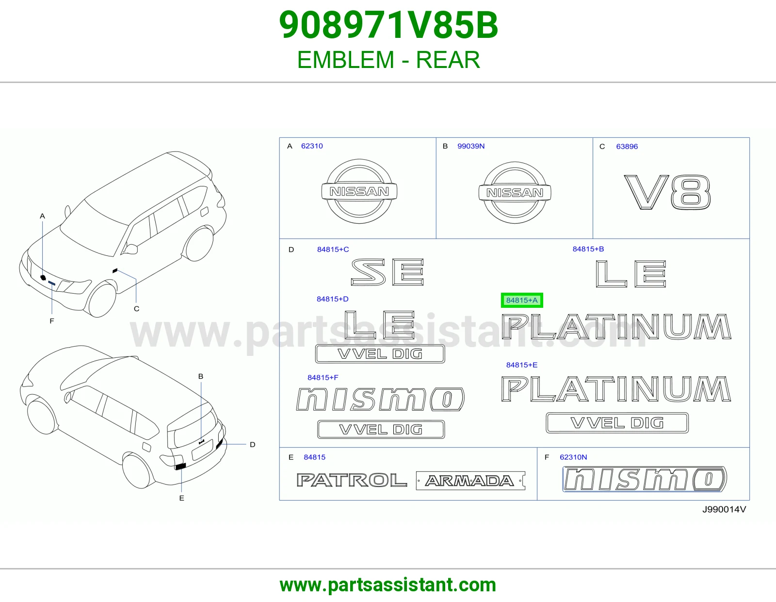 علامة خلفي 908971V85B