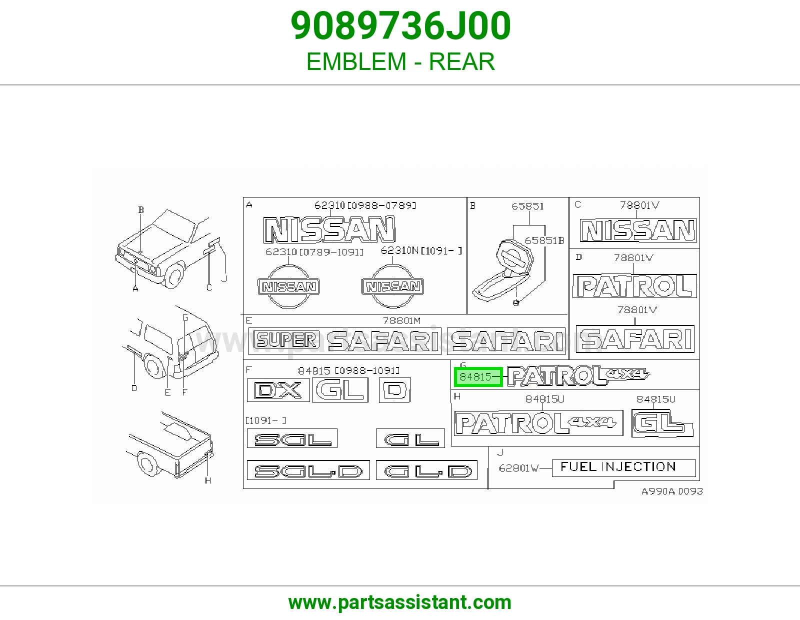 علامة خلفي 9089736J00